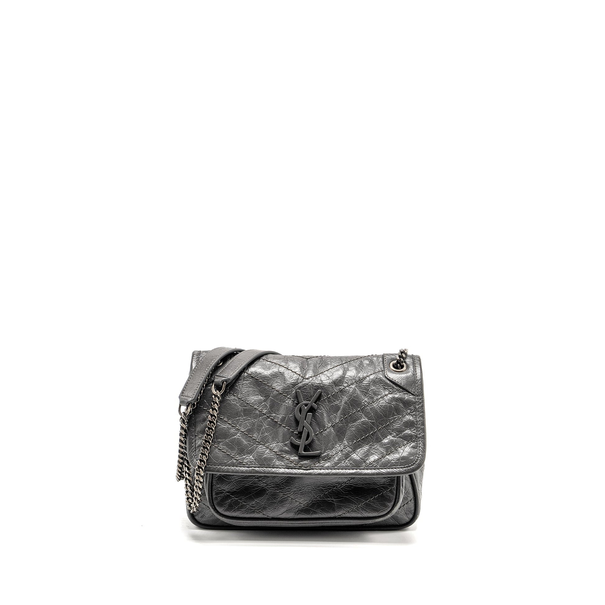 YSL Saint Laurent Saint Laurent Niki Baby Calfskin Grey Travel Travel Bag