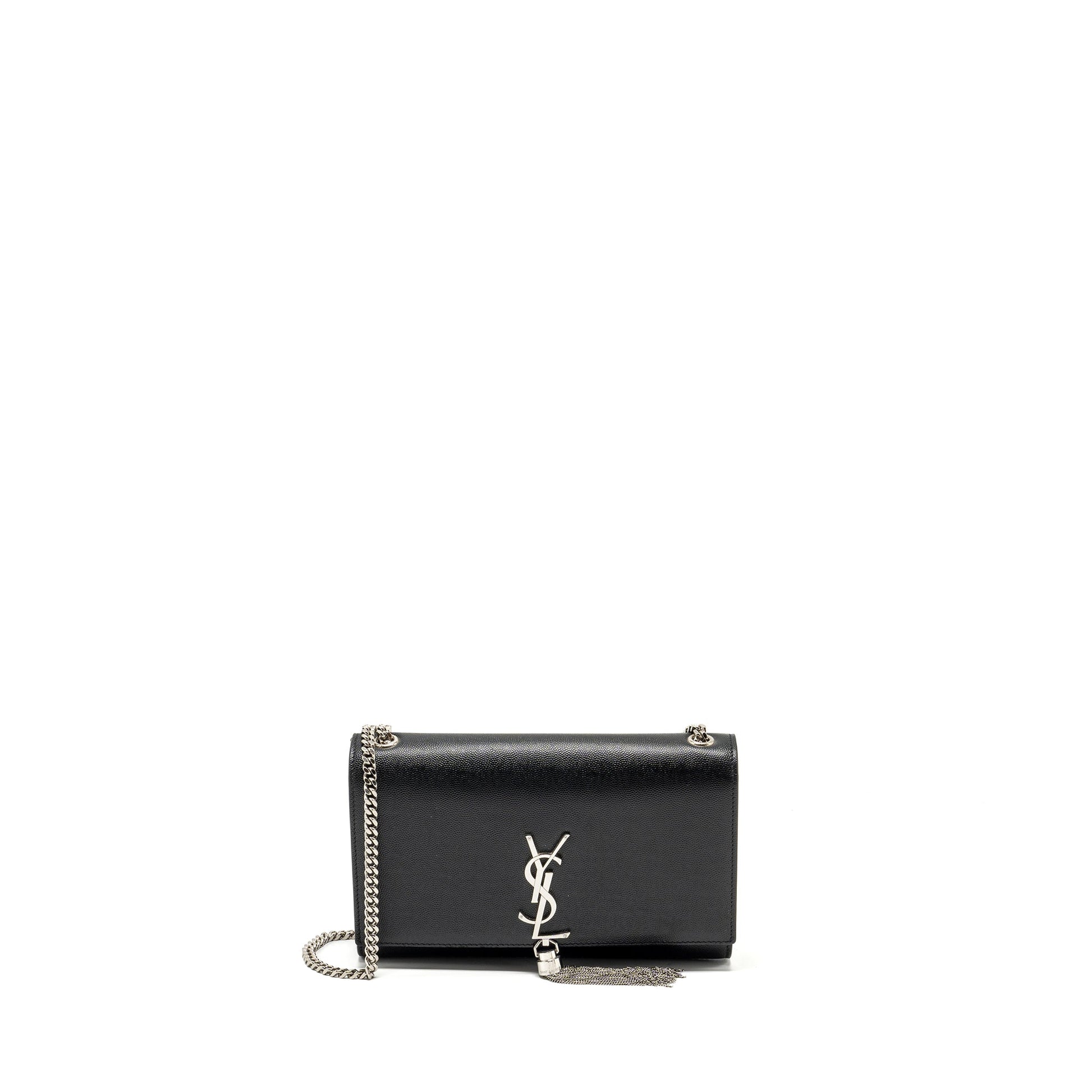 YSL Saint Laurent YSL Saint Kate Purse With Tassel Calfskin Black Medium Travel Bag