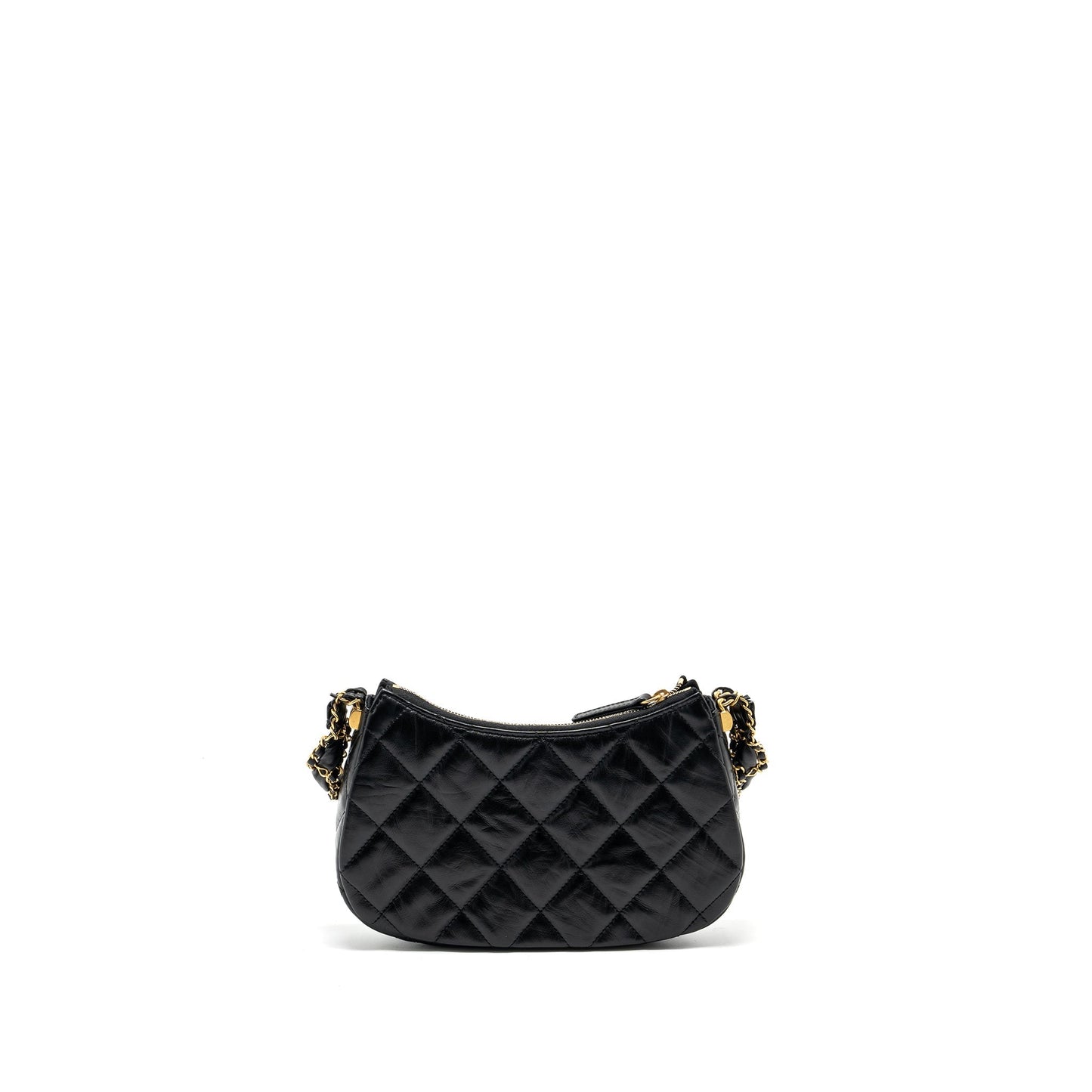 Chanel 23k Hobo Calfskin GHW microchip Black Shoulder Bag