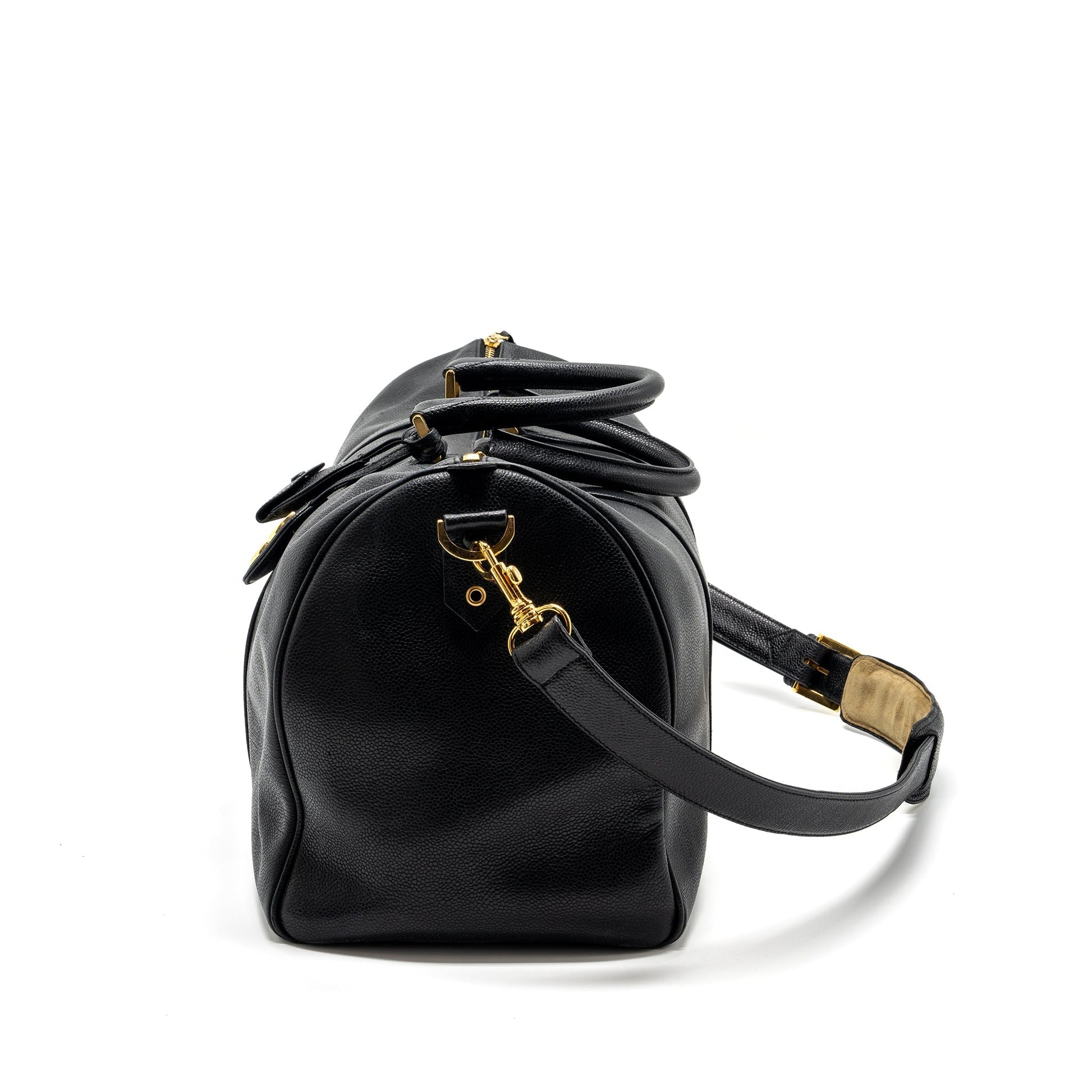 Chanel Caviar GHW Black Travel Bag