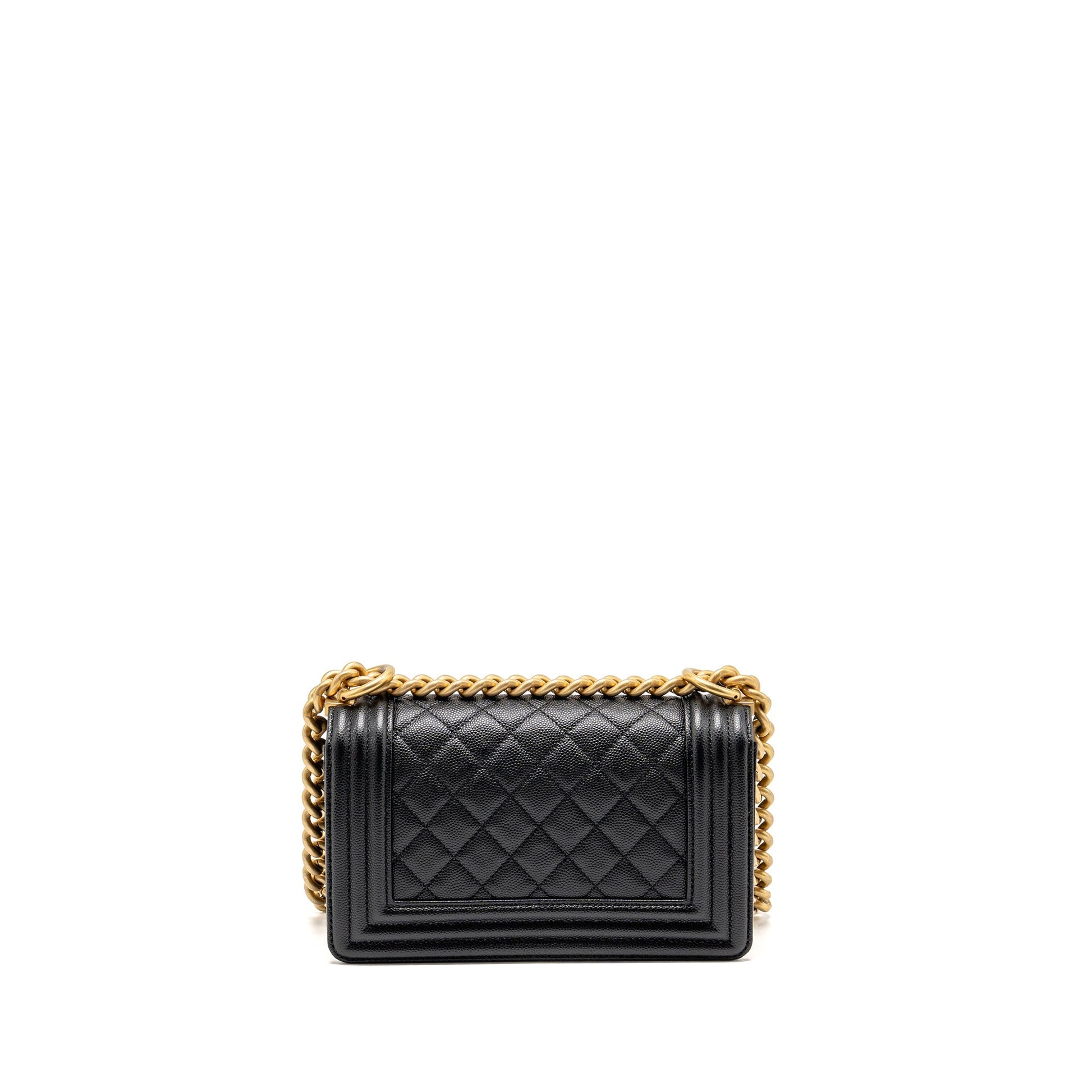 Chanel Boy Caviar GHW Black Small Handbag Ghw 5