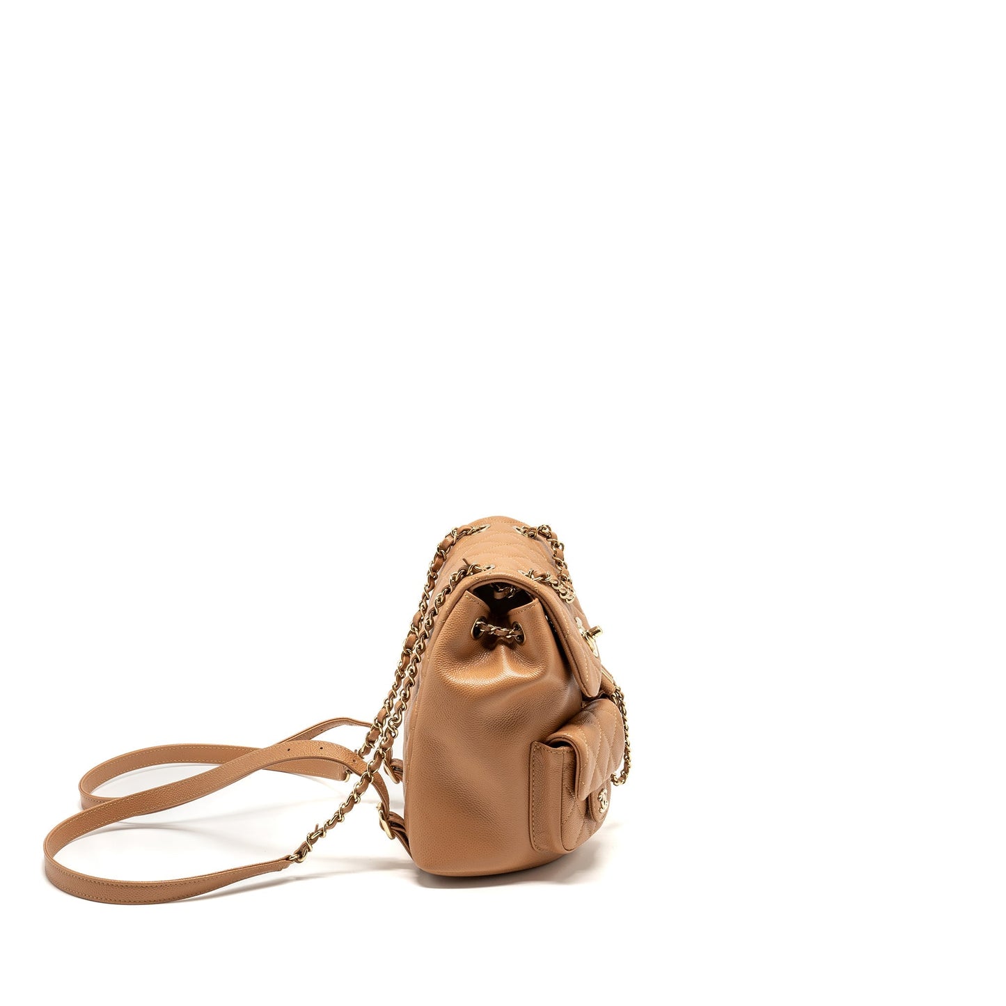 Chanel Triple Pack Backpack Caviar Caramel LGHW