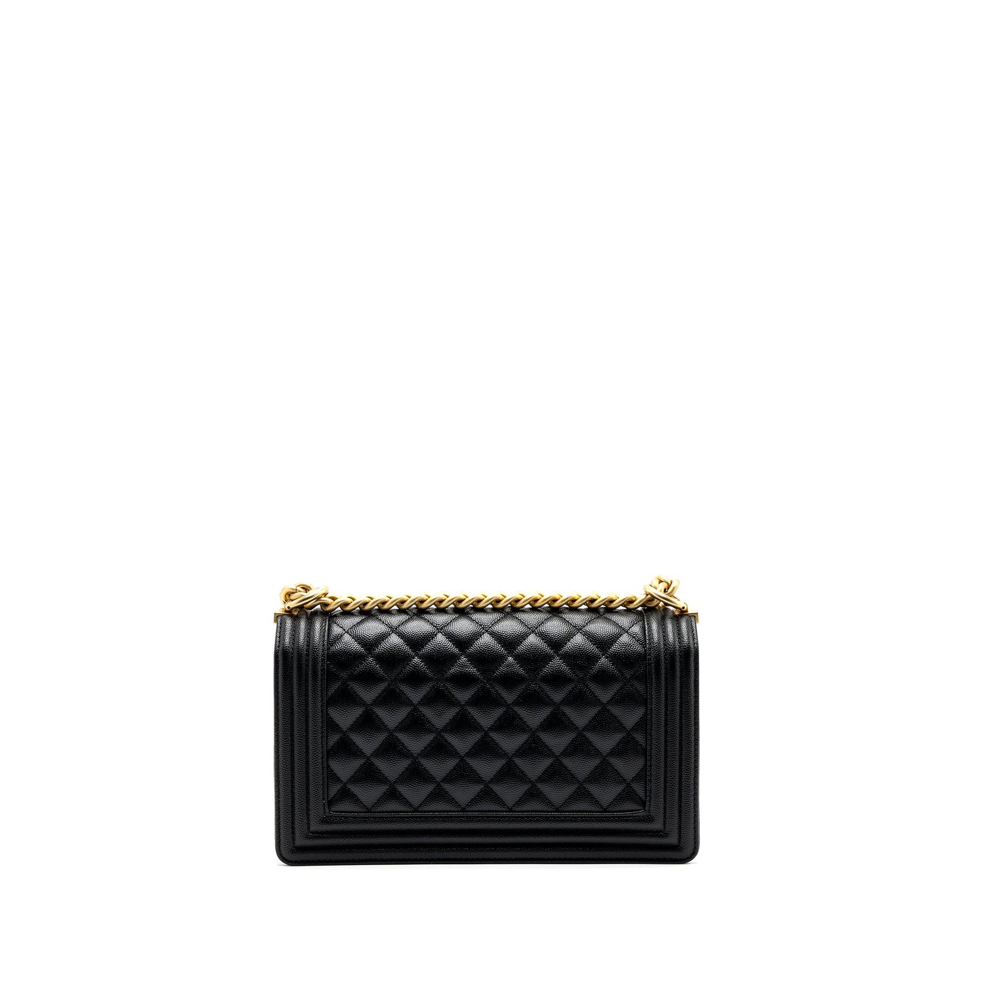 Chanel boy caviar brushed GHW microchip Black Handbag Microchip 1