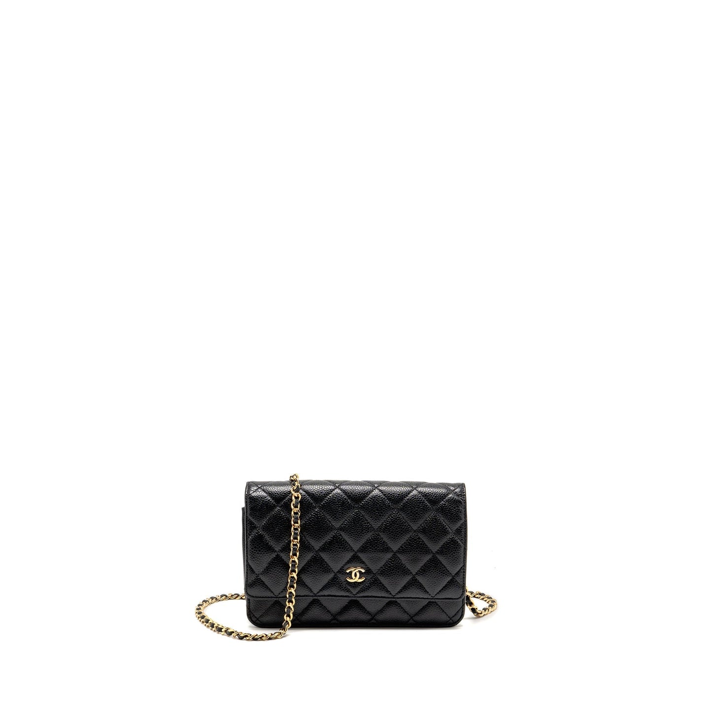 Chanel Classic on caviar GHW Black Wallet Case Ghw 22