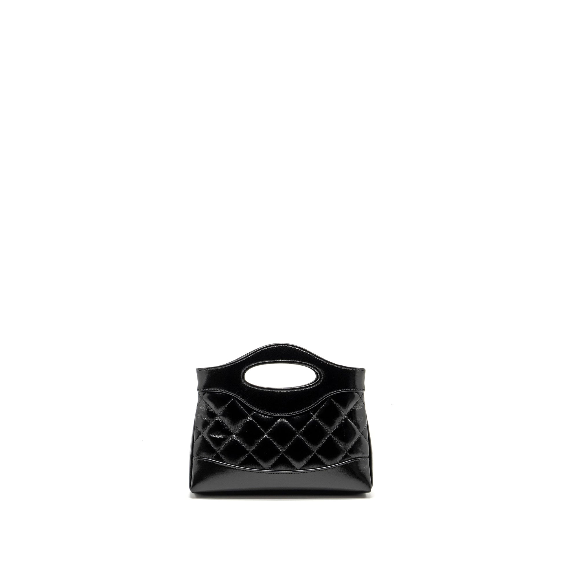 Chanel 31 Shiny Calfskin LGHW Microchip Black Clutch Bag Lghw Microchip