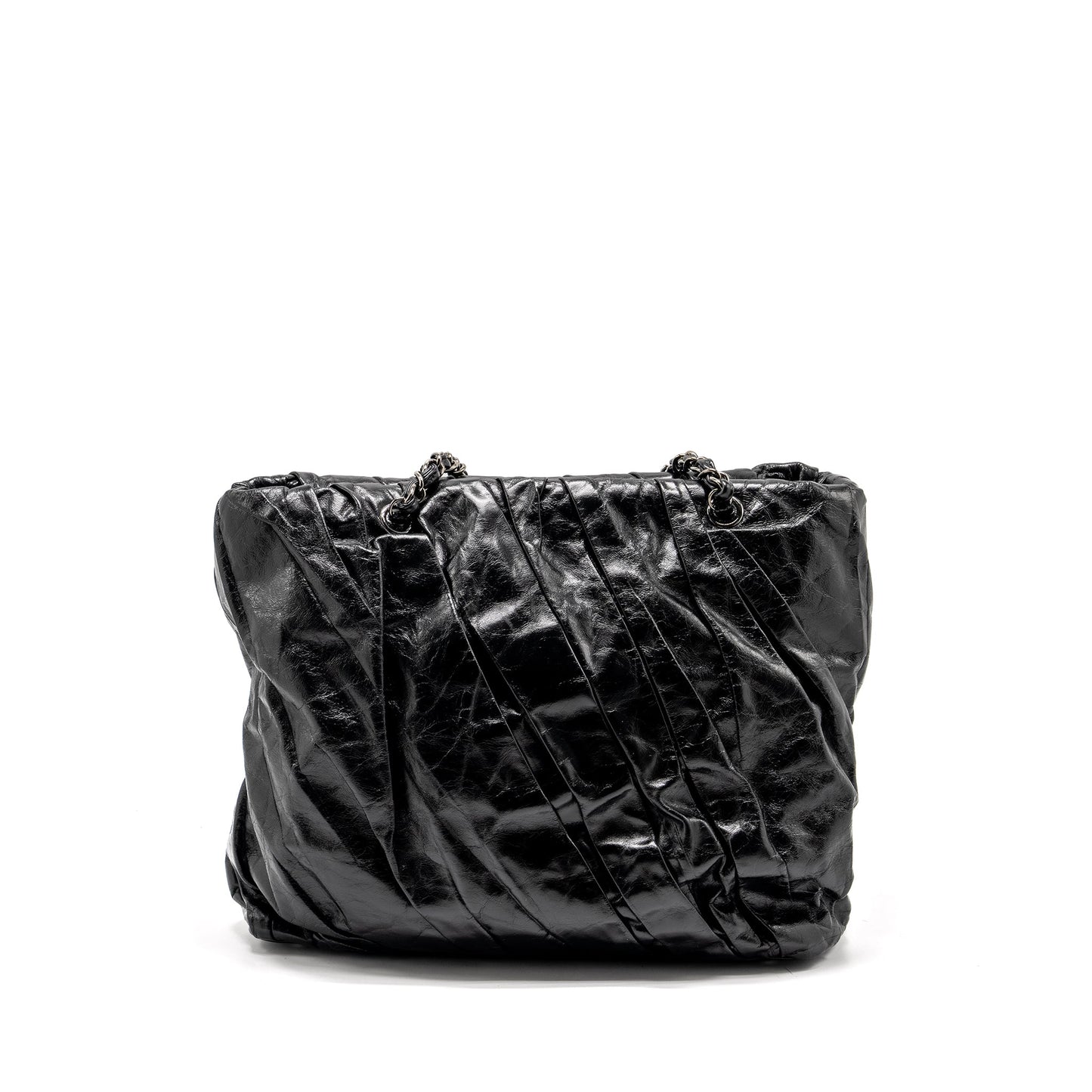 Chanel Twisted Calfskin SHW Black Tote Bag