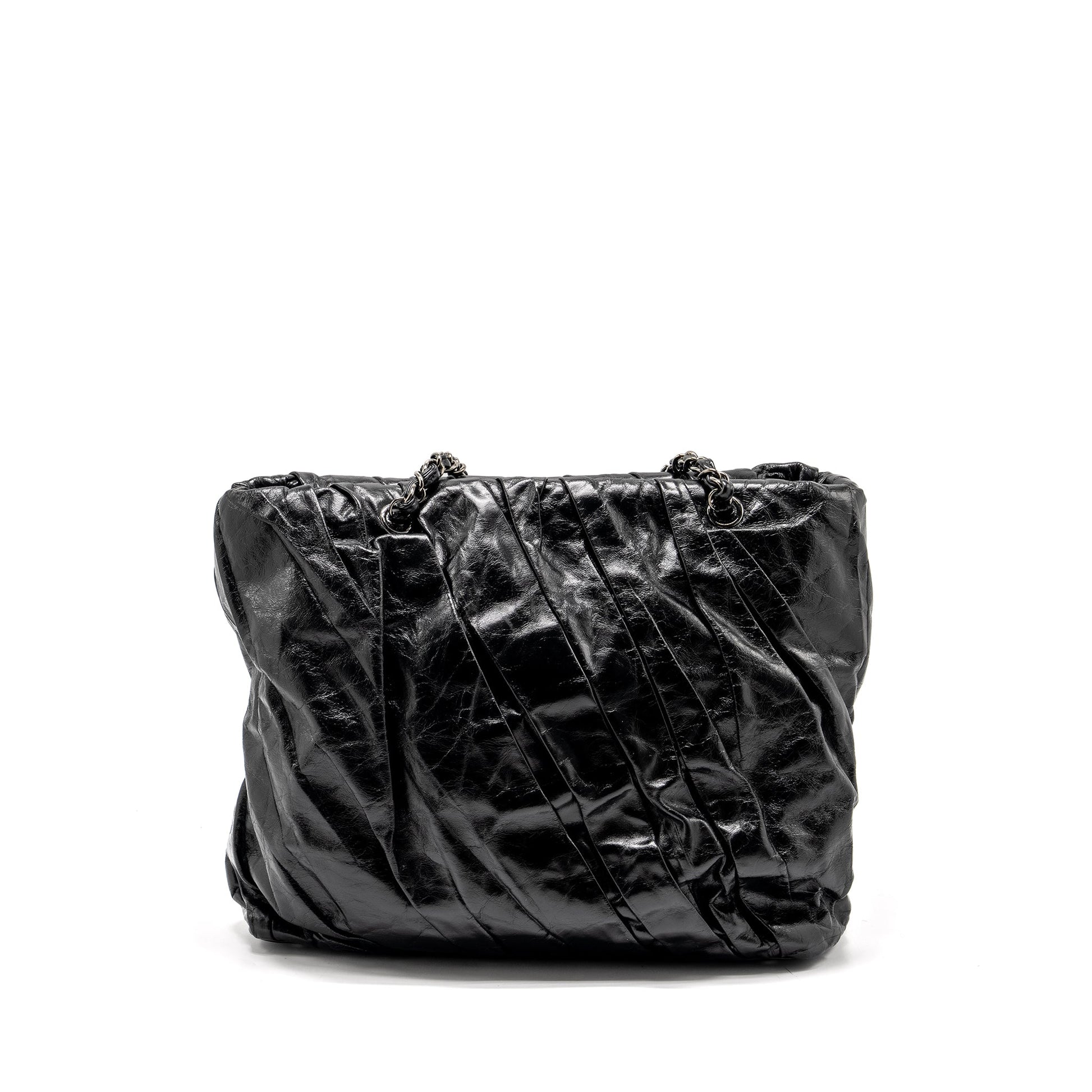 Chanel Twisted Calfskin SHW Black Tote Bag