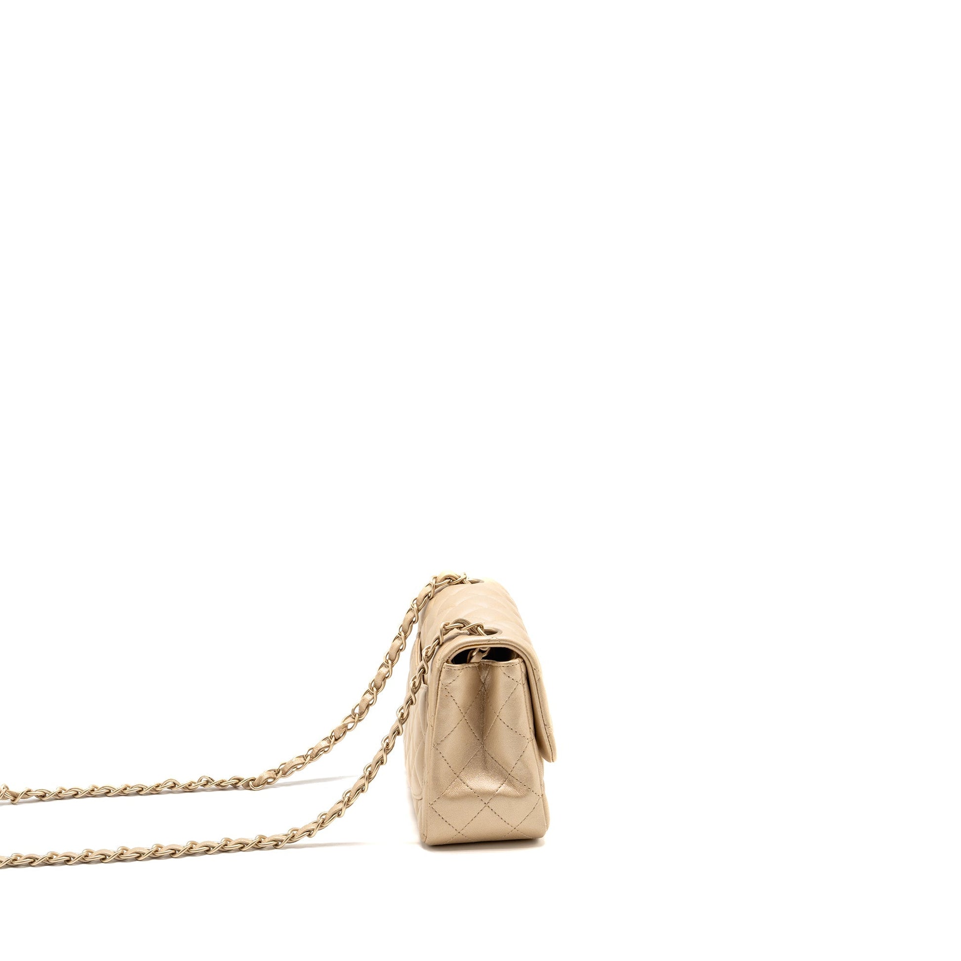Chanel Square flap Lambskin GHW Gold Shoulder Bag Ghw 1