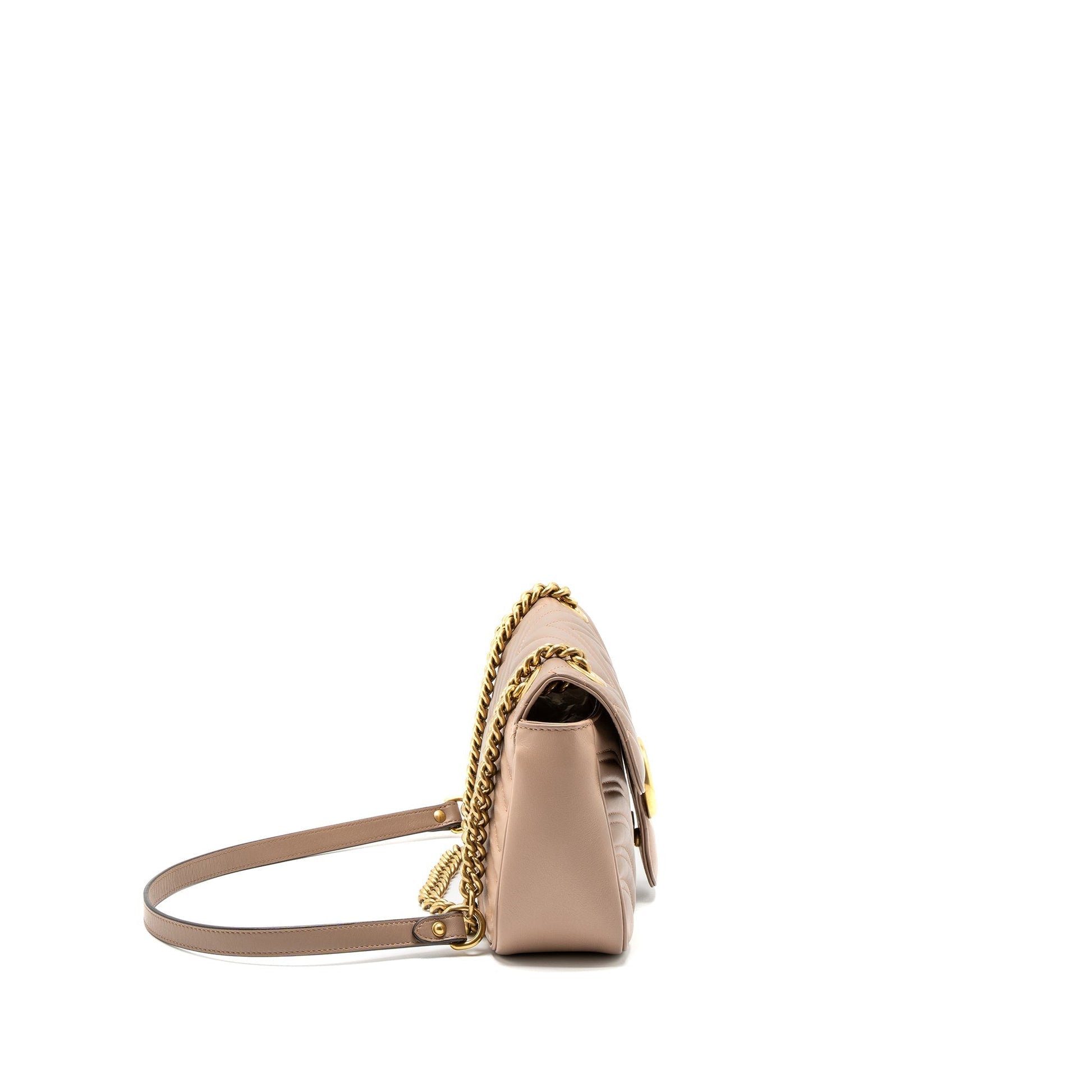 Gucci Marmont Bag Calfskin Brushed Beige Small Travel Bag