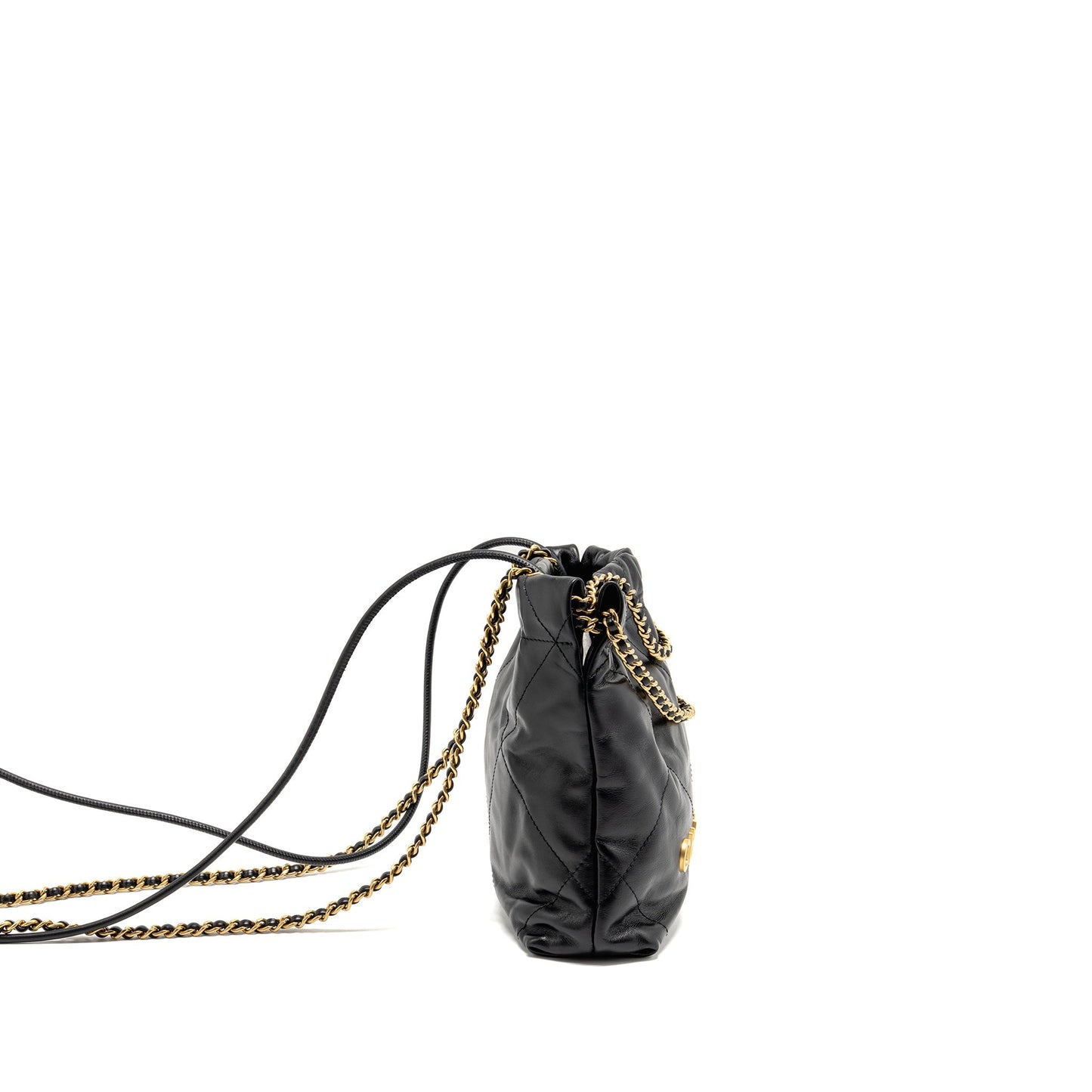 Chanel 22 Shiny Calfskin GHW microchip Black Mini Bag Ghwmicrochip 4