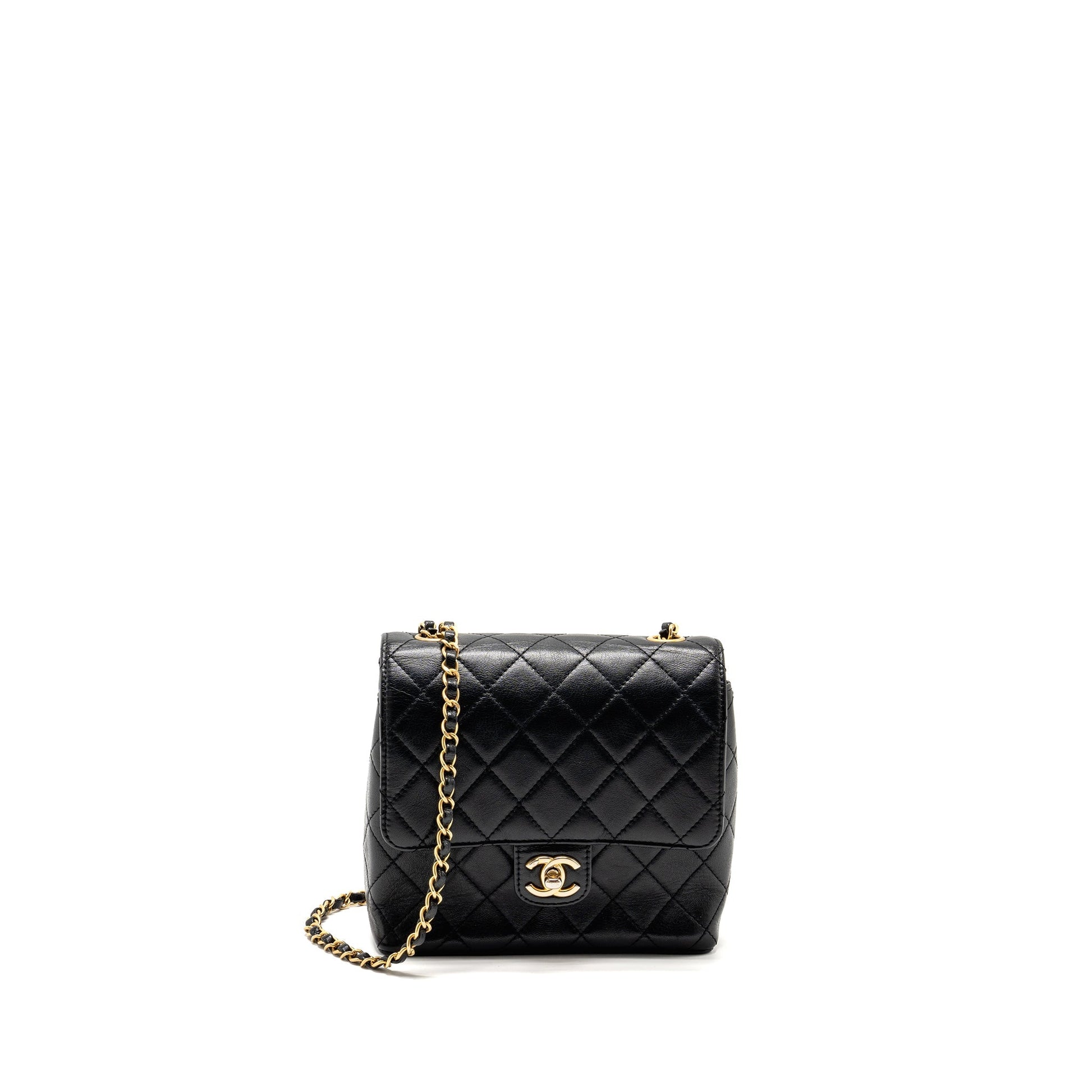 Chanel 22K Retro Classic New Square Flap Black Shoulder Bag 9