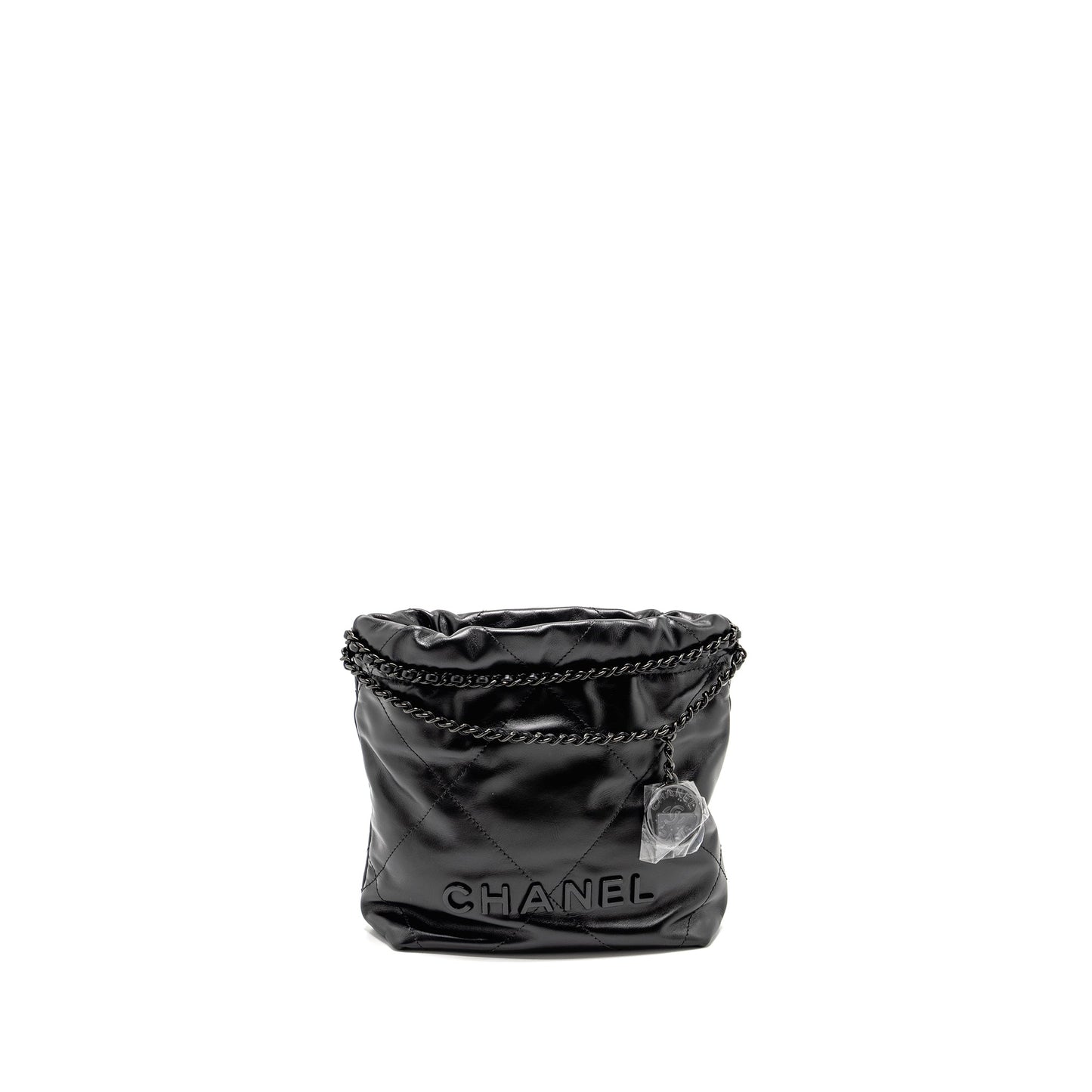 Chanel 22 Calfskin So Microchip Black Mini Bag