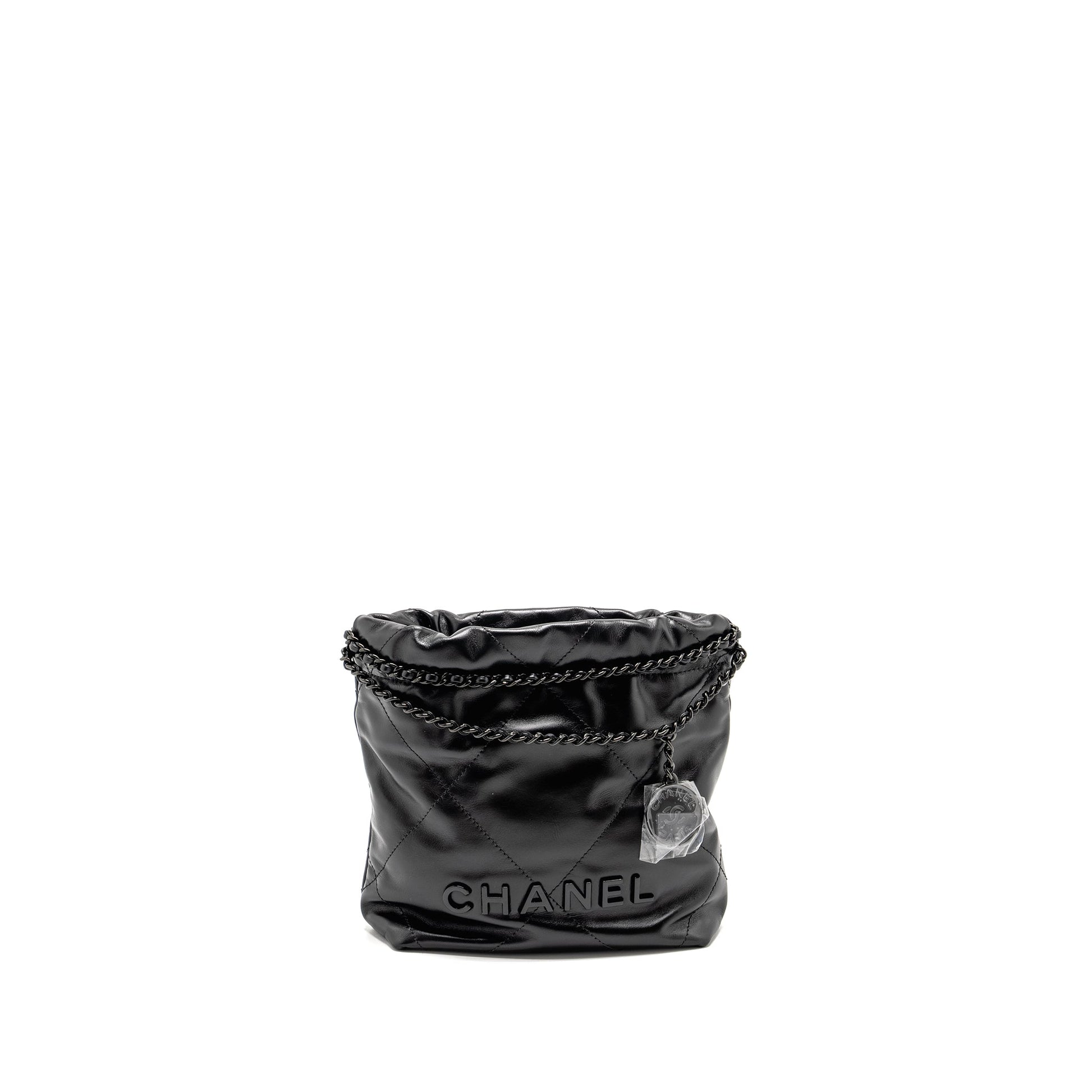 Chanel 22 Calfskin So Microchip Black Mini Bag