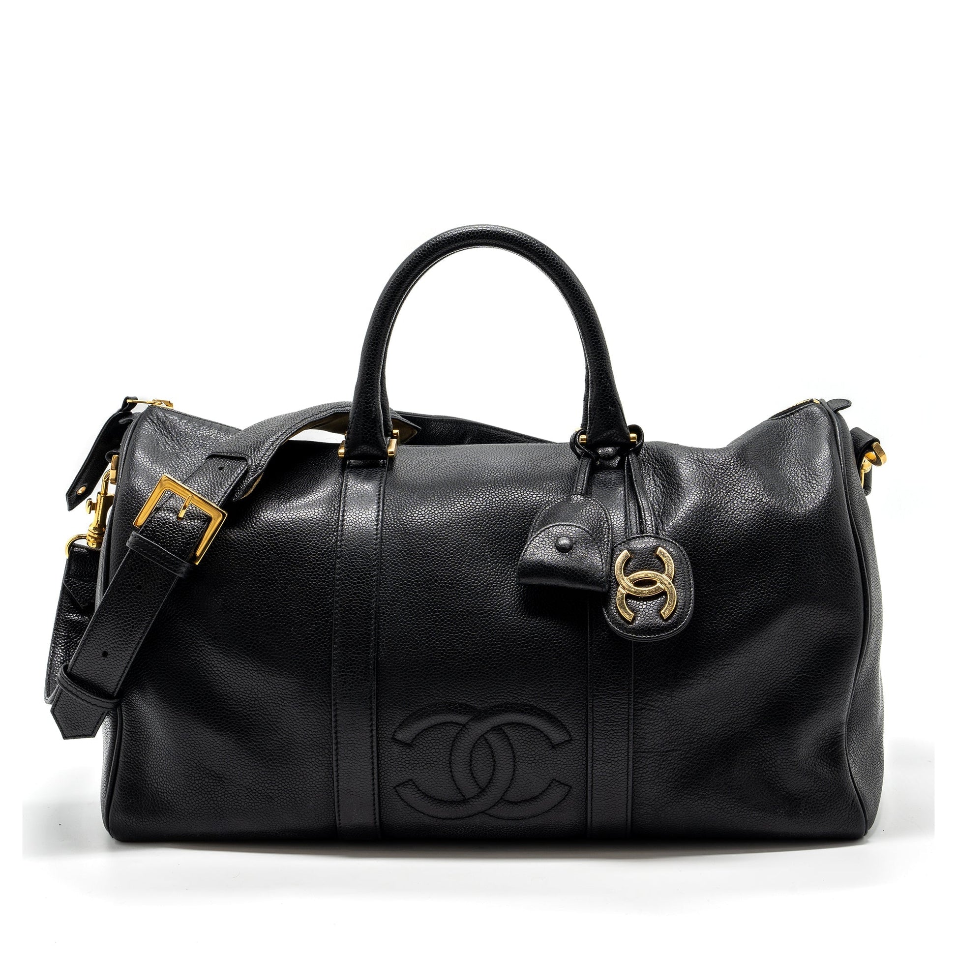 Chanel Caviar GHW Black Travel Bag
