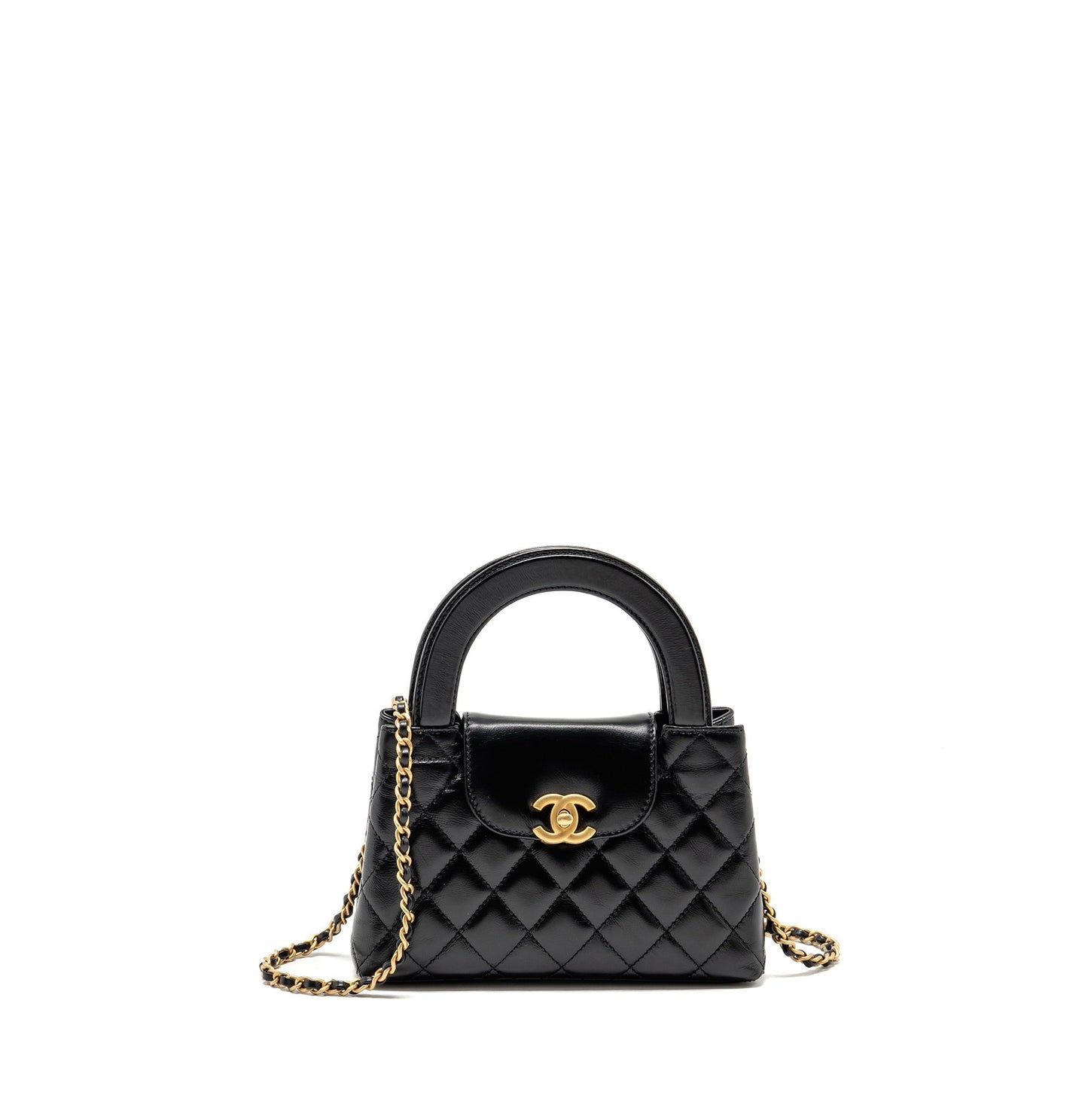 Chanel kelly shopping calfskin GHW microchip Black Tote Bag Kelly Black