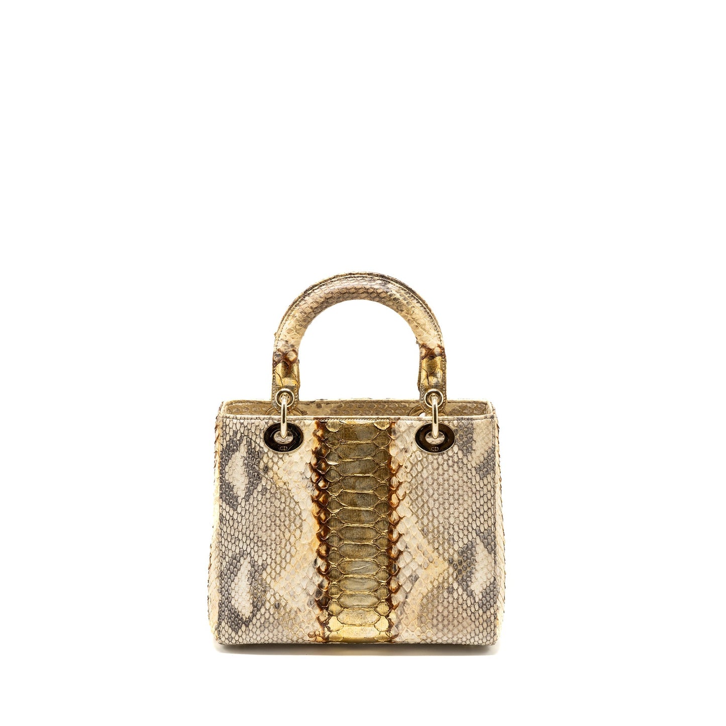Dior Lady Python Multicolour Handbag Medium Travel Bag