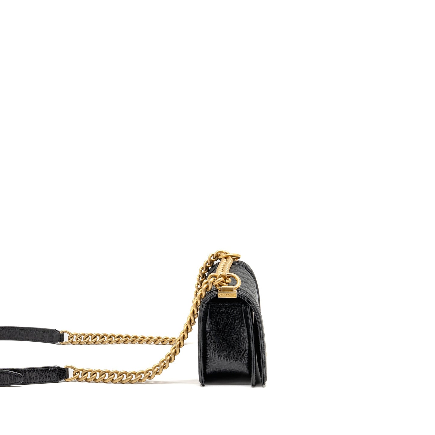 Chanel Boy Caviar GHW Black Small Handbag Ghw 5