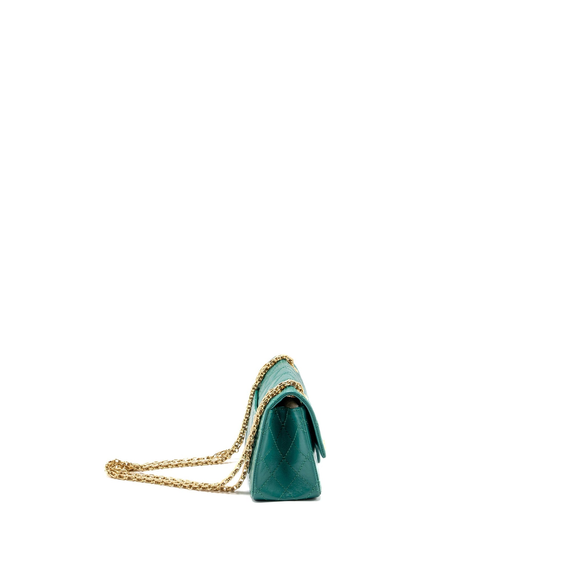 Chanel 2.55 Reissue Flap Calfskin GHW Green Shoulder Bag