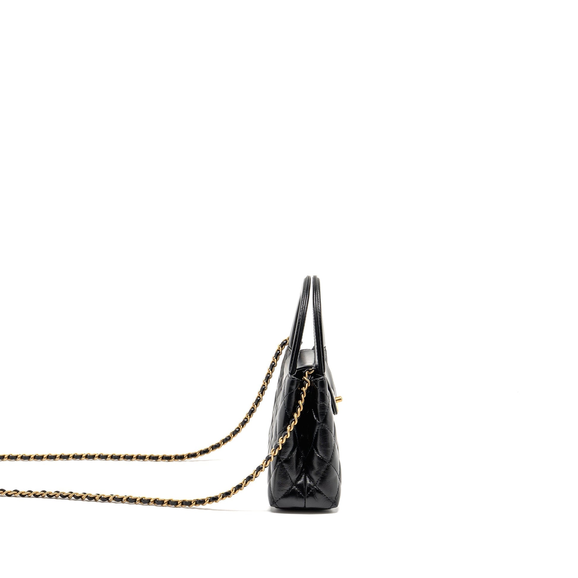 Chanel kelly shopping calfskin GHW microchip Black Tote Bag Kelly Black