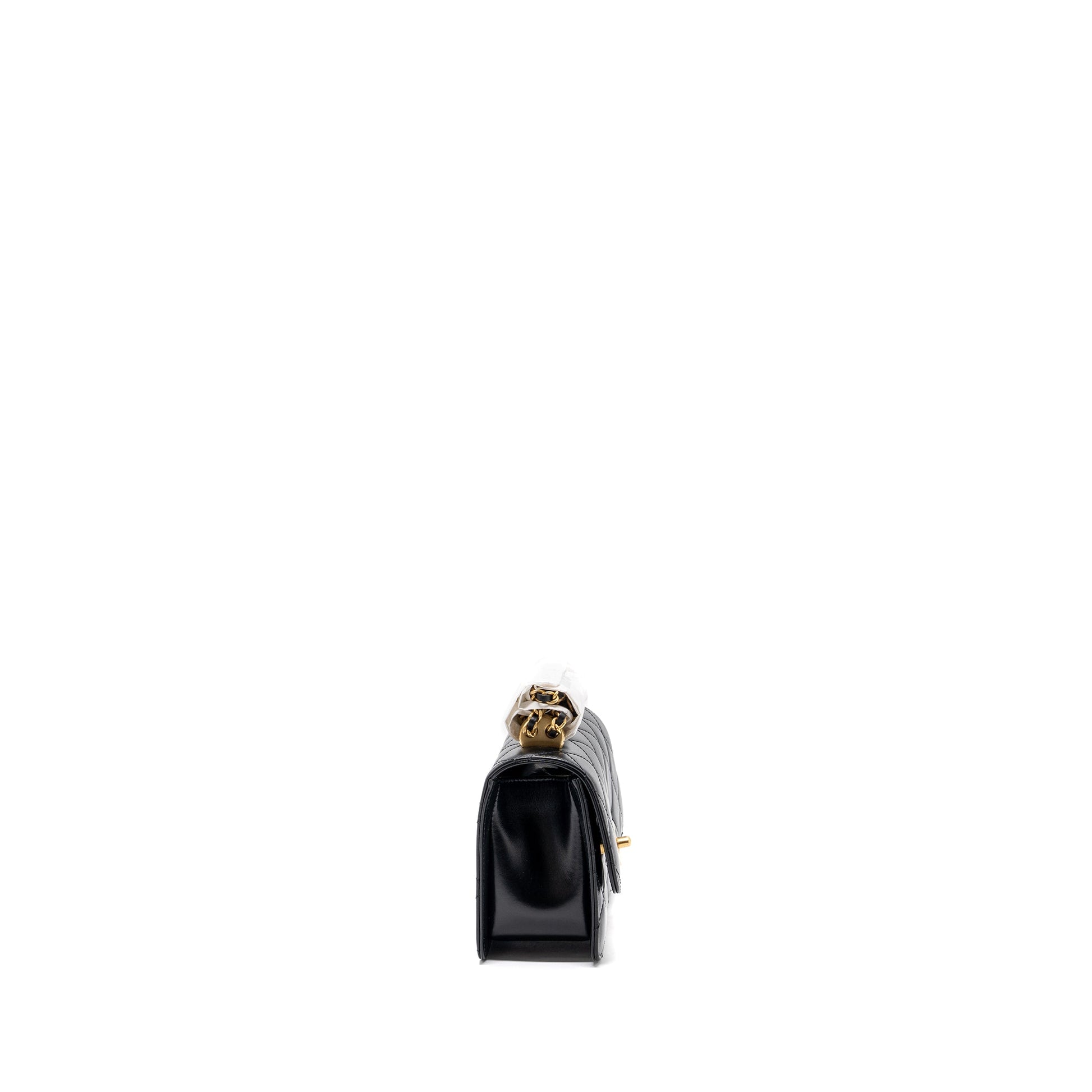 Chanel 24C crush flap calfskin GHW microchip Black Gold Shoulder Bag Microchip 1