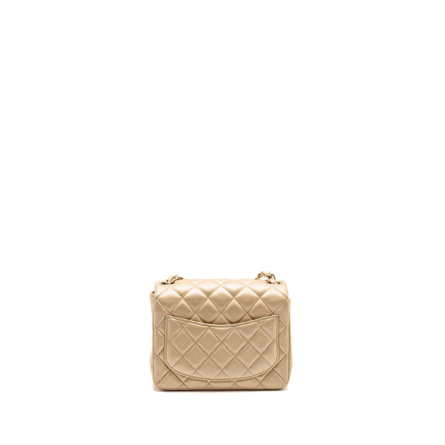 Chanel Square flap Lambskin GHW Gold Shoulder Bag Ghw 1