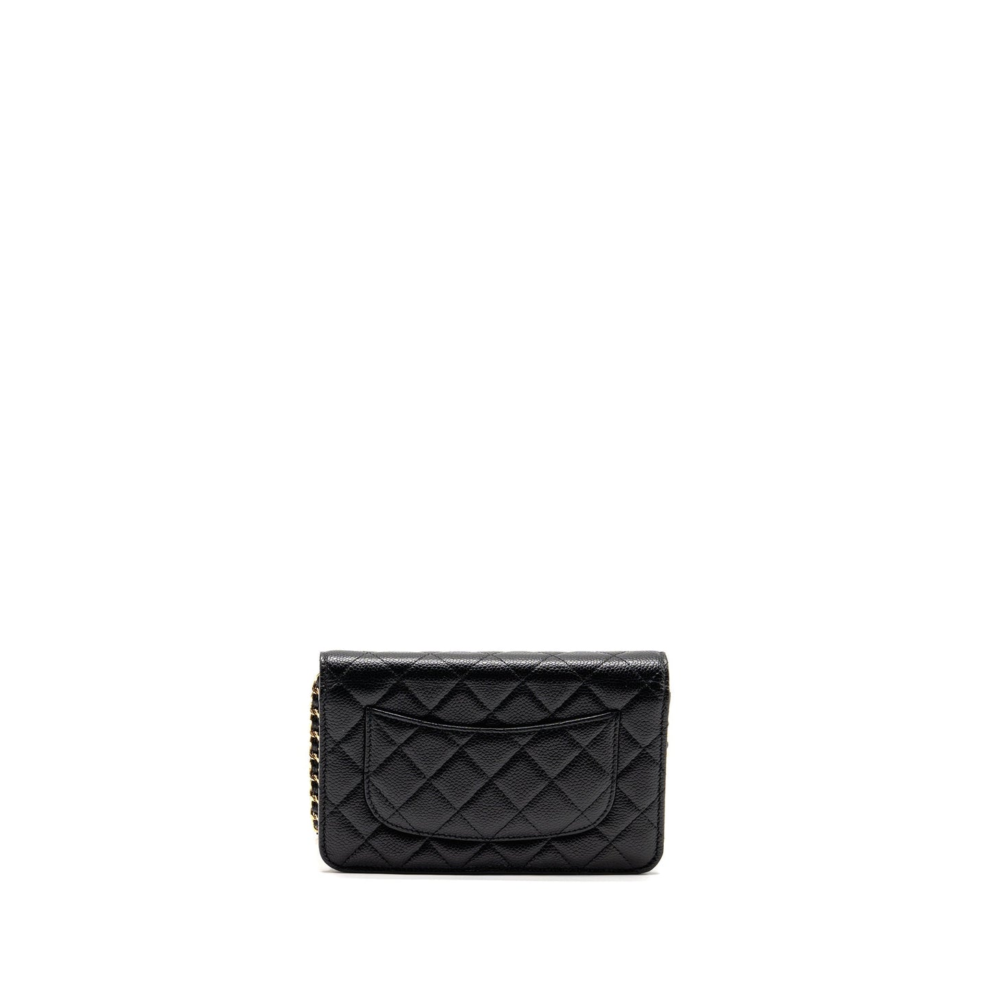 Chanel Classic on Caviar GHW Microchip Black Wallet Case Black G8Ul83Ak