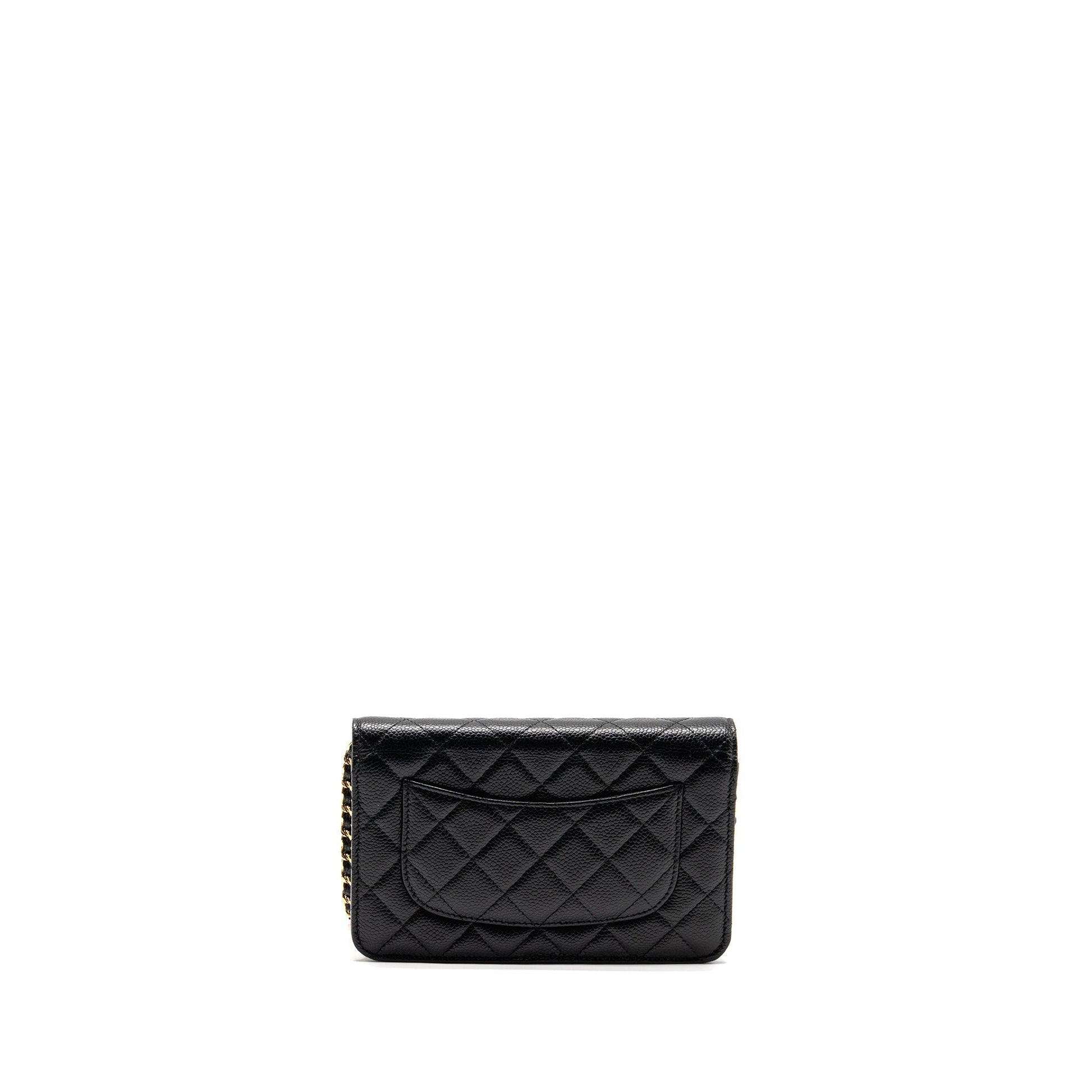 Chanel Classic on Caviar GHW Microchip Black Wallet Case Black G8Ul83Ak