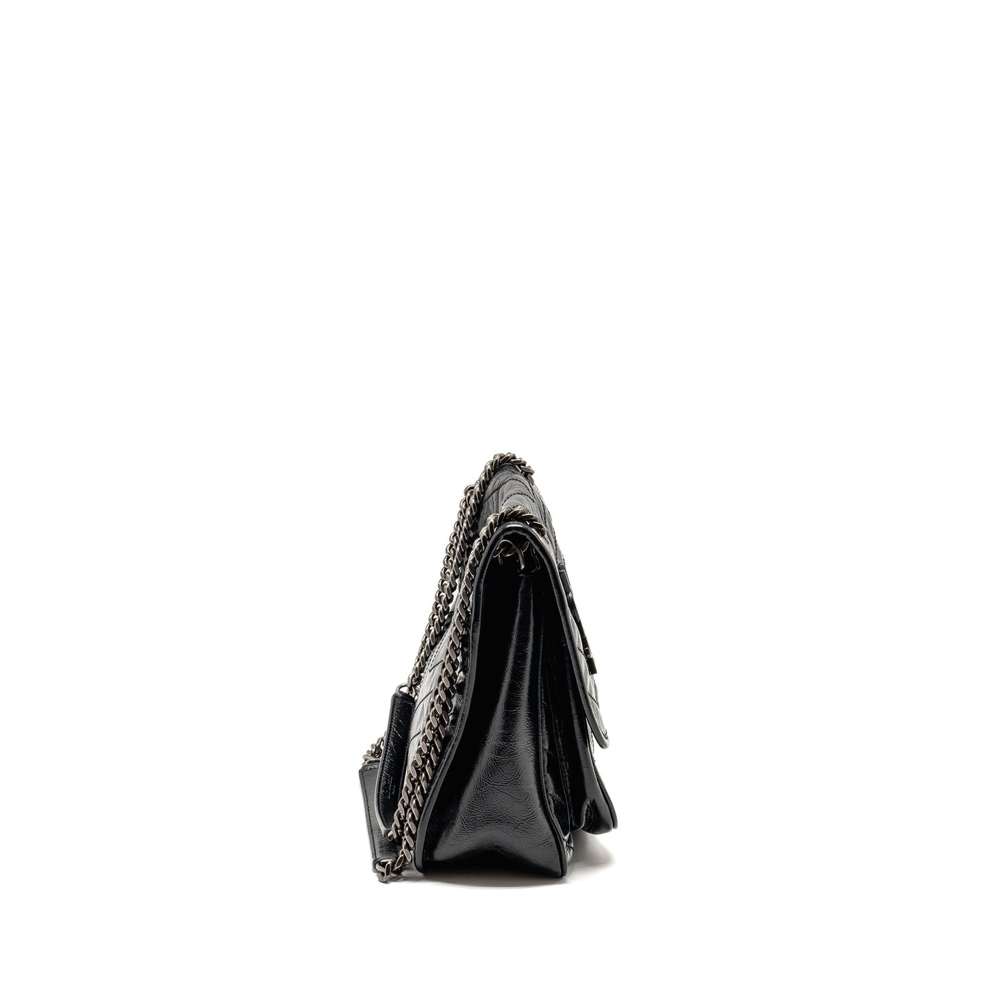 YSL Saint Laurent Niki Purse Calfskin Black Medium Chain Travel Bag