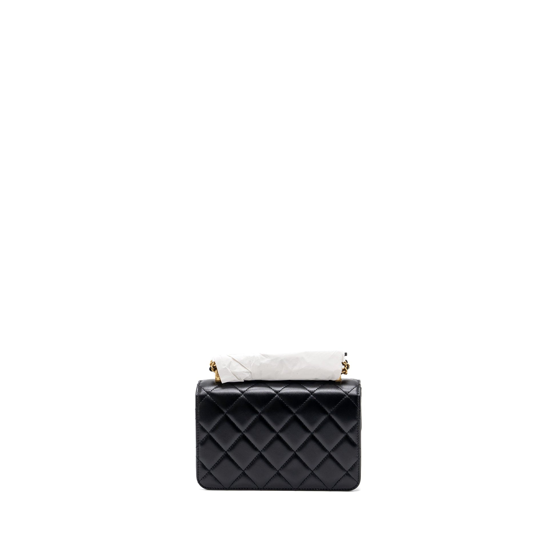 Chanel 24C crush flap calfskin GHW microchip Black Gold Shoulder Bag Microchip 1