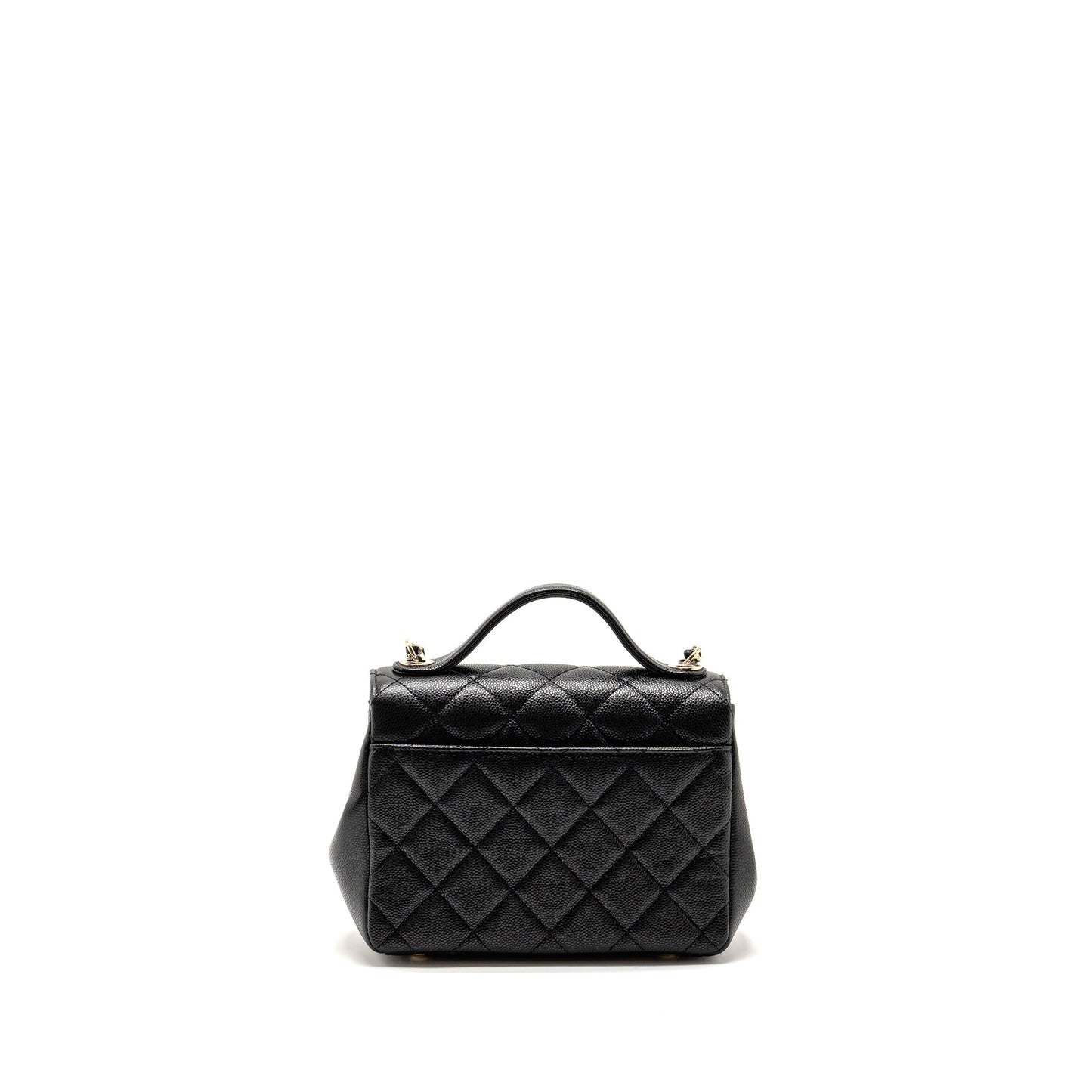 Chanel Business Affinity Caviar LGHW Microchip Black Small Handbag Microchip 3