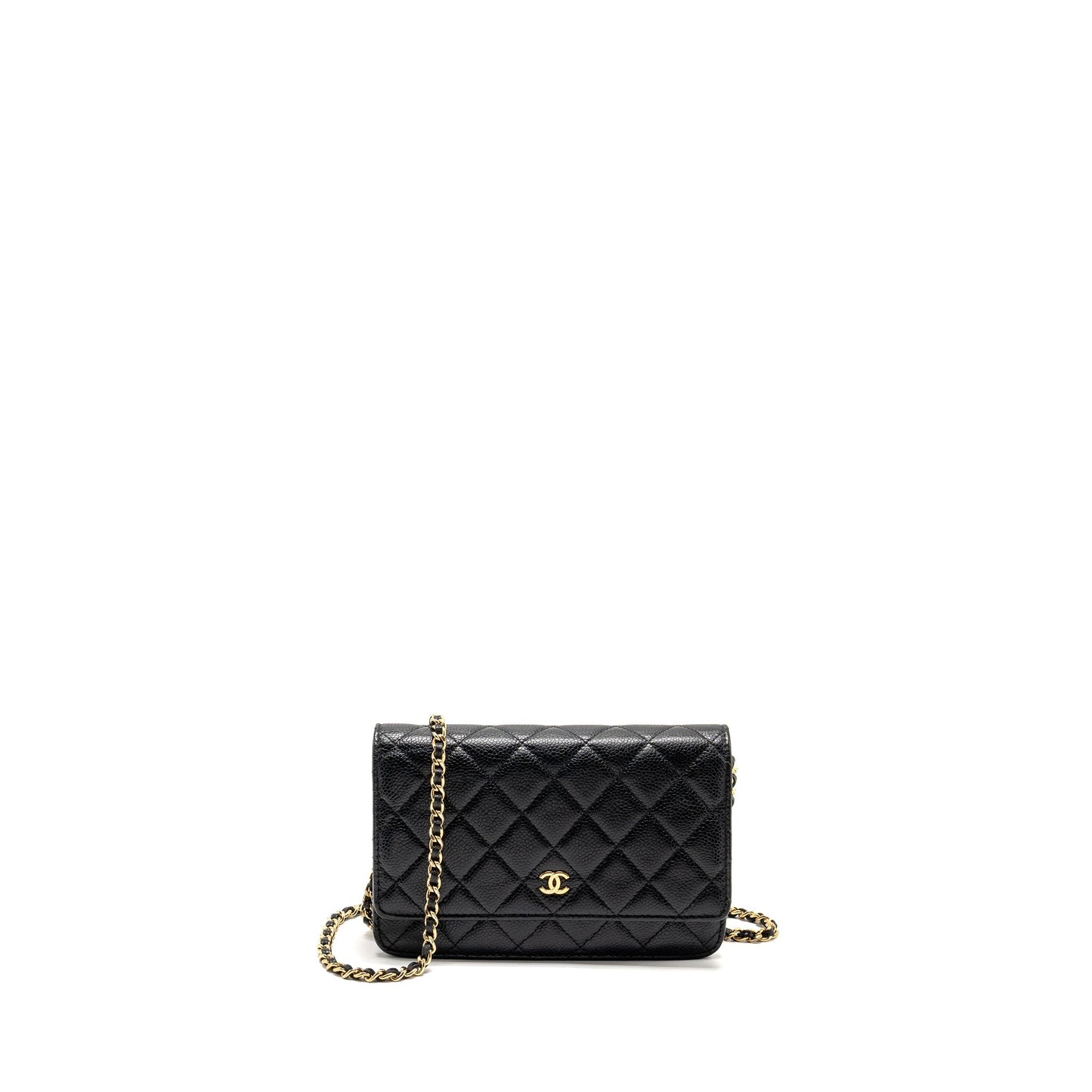 Chanel Classic On Caviar GHW Black Wallet Case Ghw 20