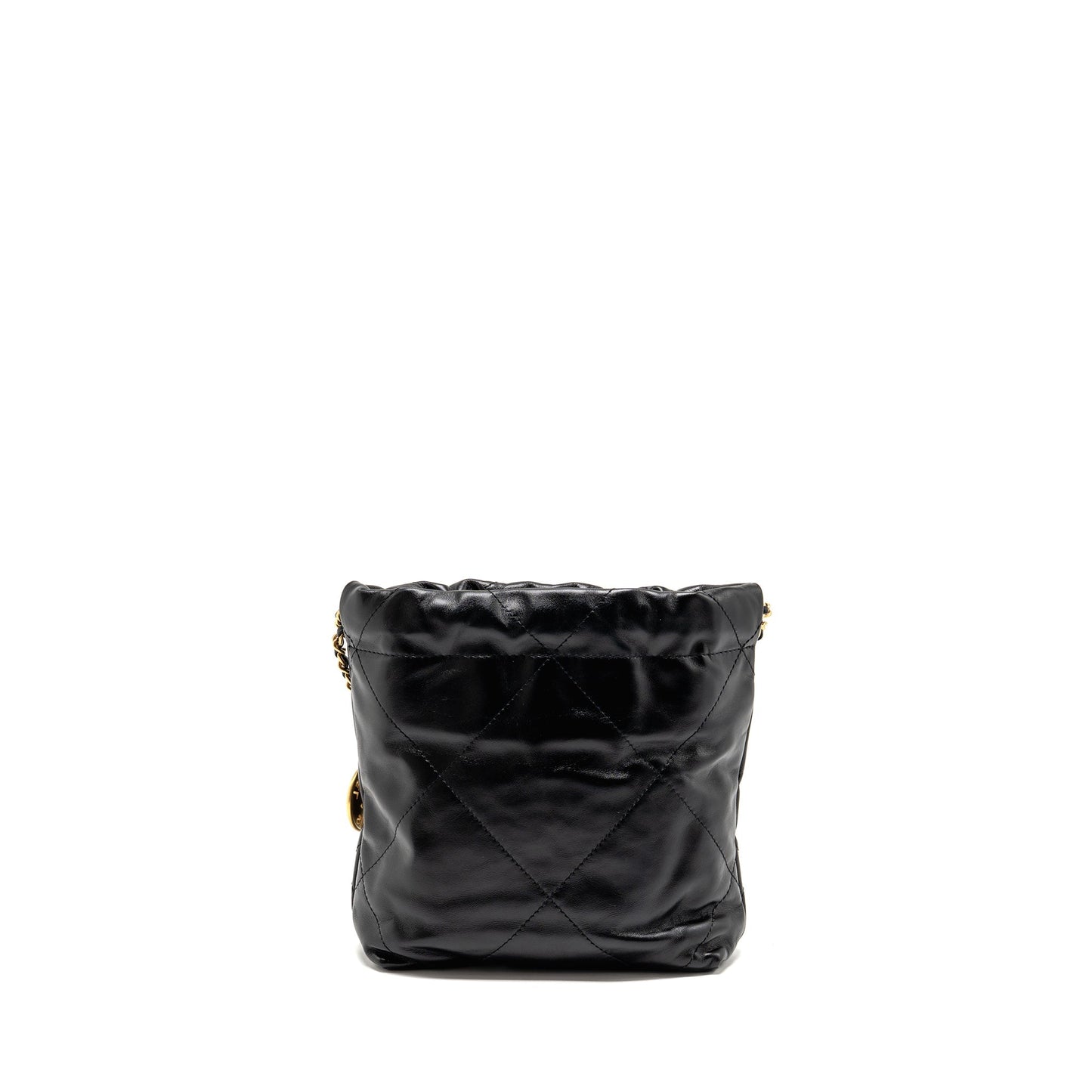 Chanel 22 Shiny Calfskin GHW microchip Black Mini Bag Ghwmicrochip 4