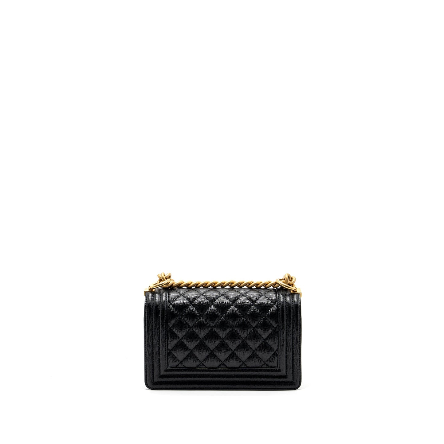 Chanel Boy Caviar GHW Microchip Black Small Handbag Microchip 3