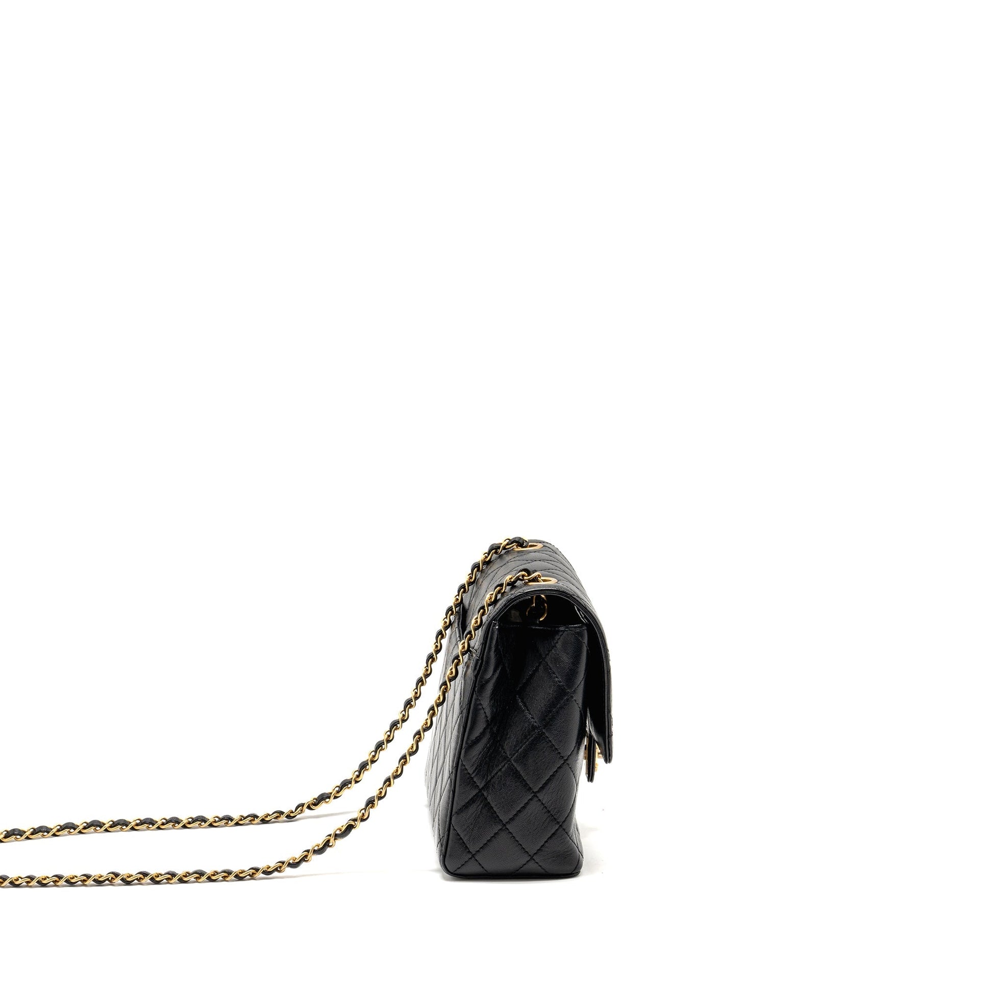 Chanel 22K Retro Classic New Square Flap Black Shoulder Bag 9