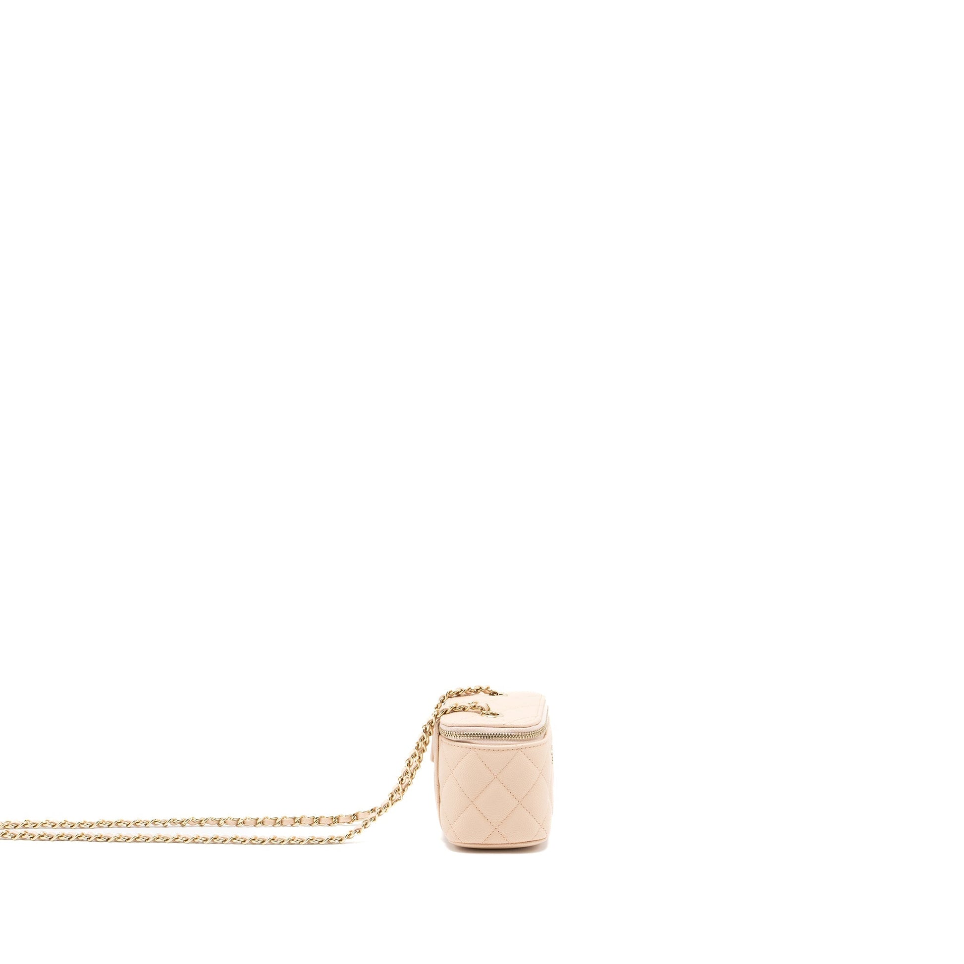 Chanel Vanity Caviar Light LGHW Beige Mini Bag Beige Lghw