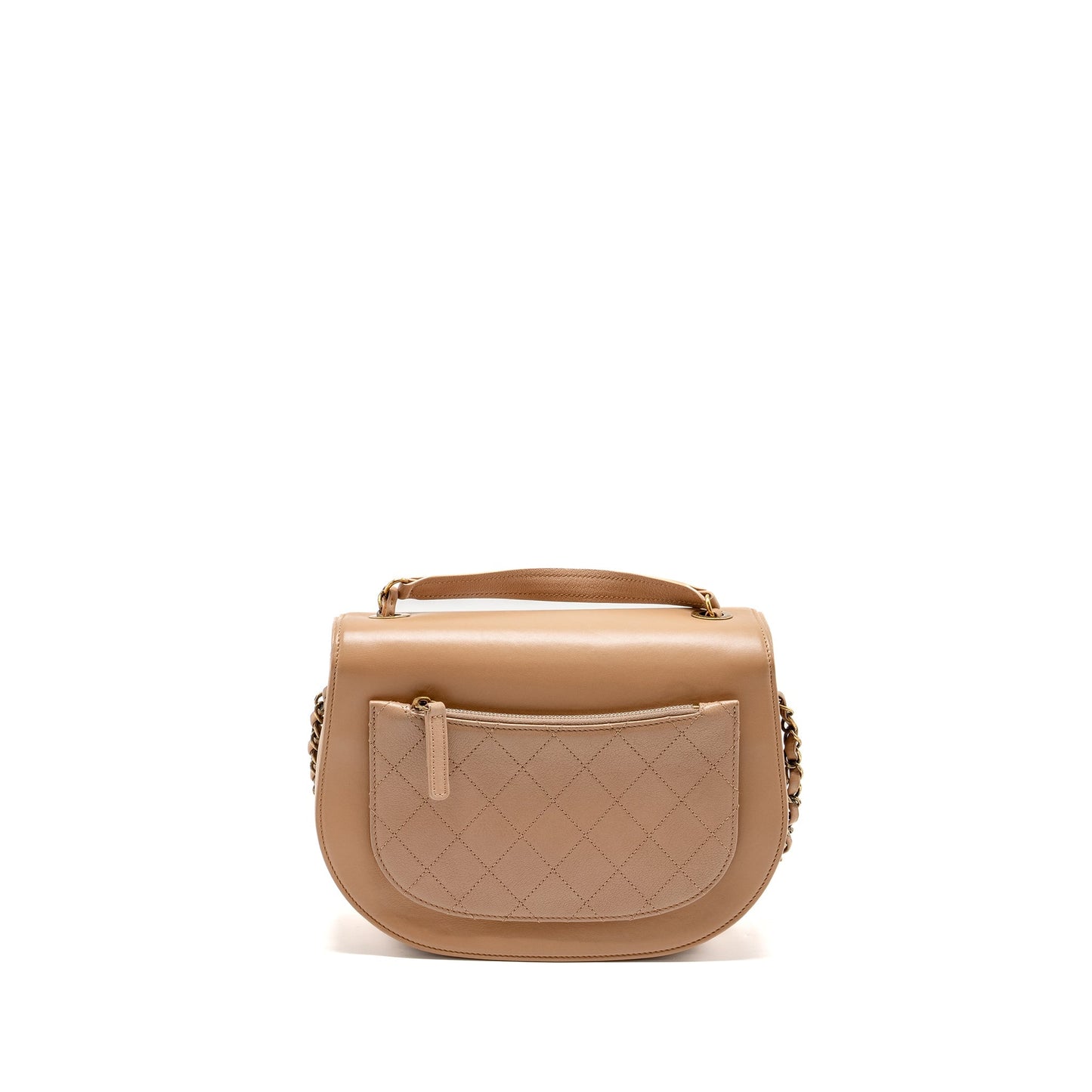 Chanel Coco Curve Flap Calfskin GHW Beige Shoulder Bag