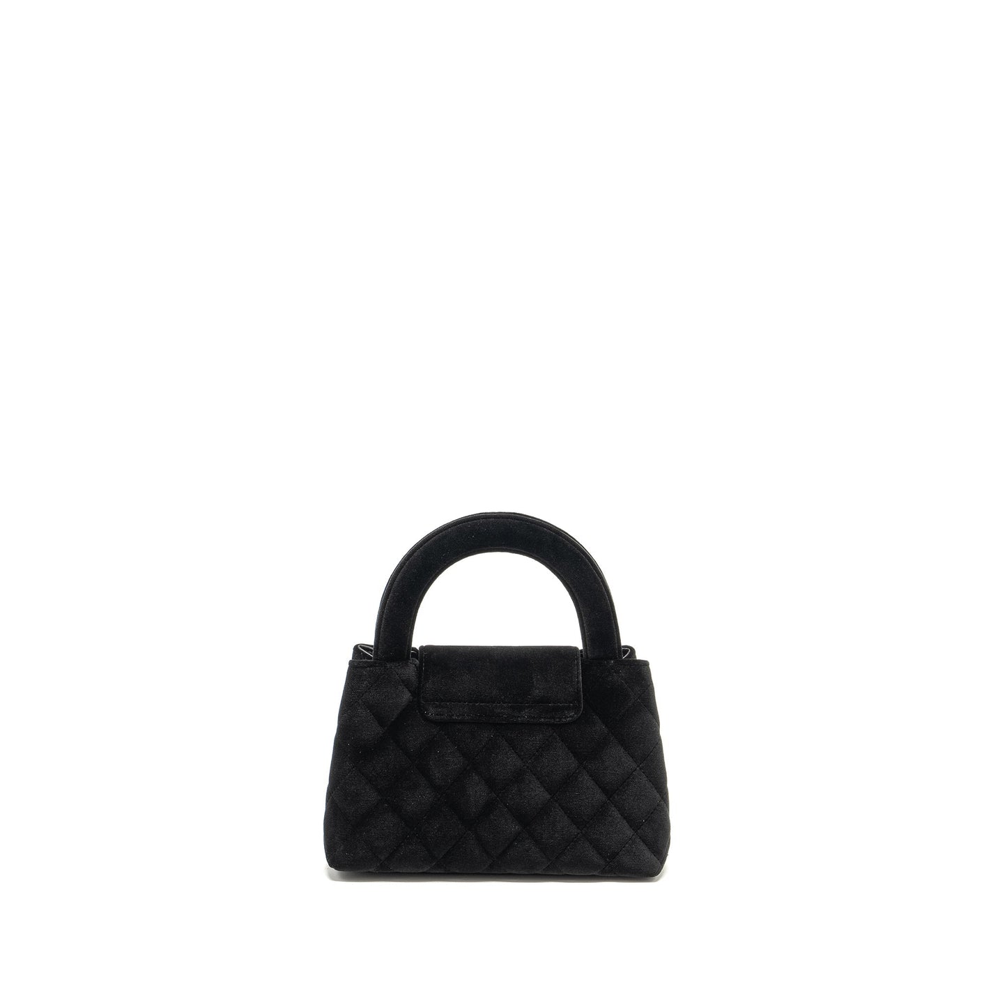 Chanel 24a Shopping Kelly Velvet GHW microchip Black Tote Bag