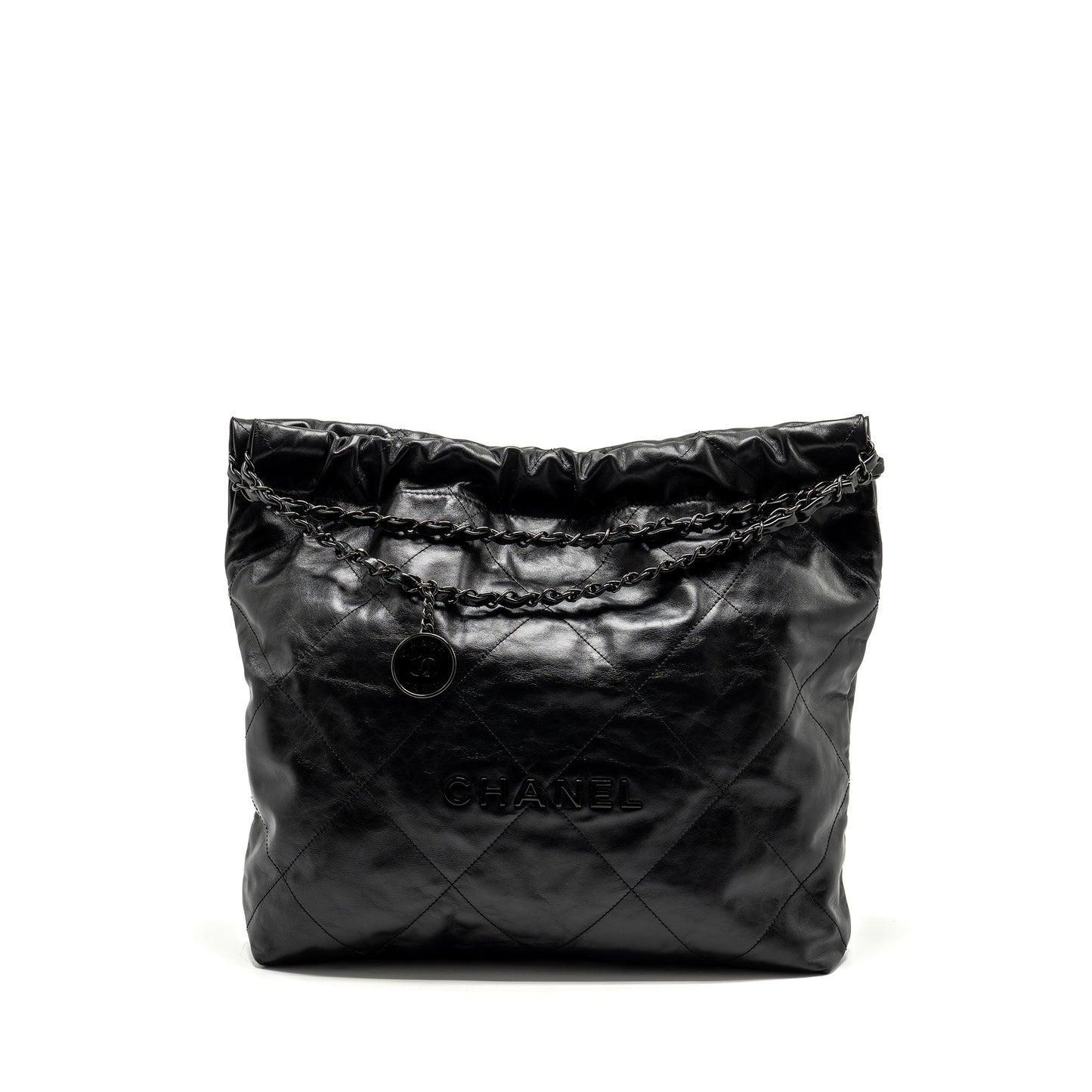 Chanel 22 Calfskin So microchip Black Handbag