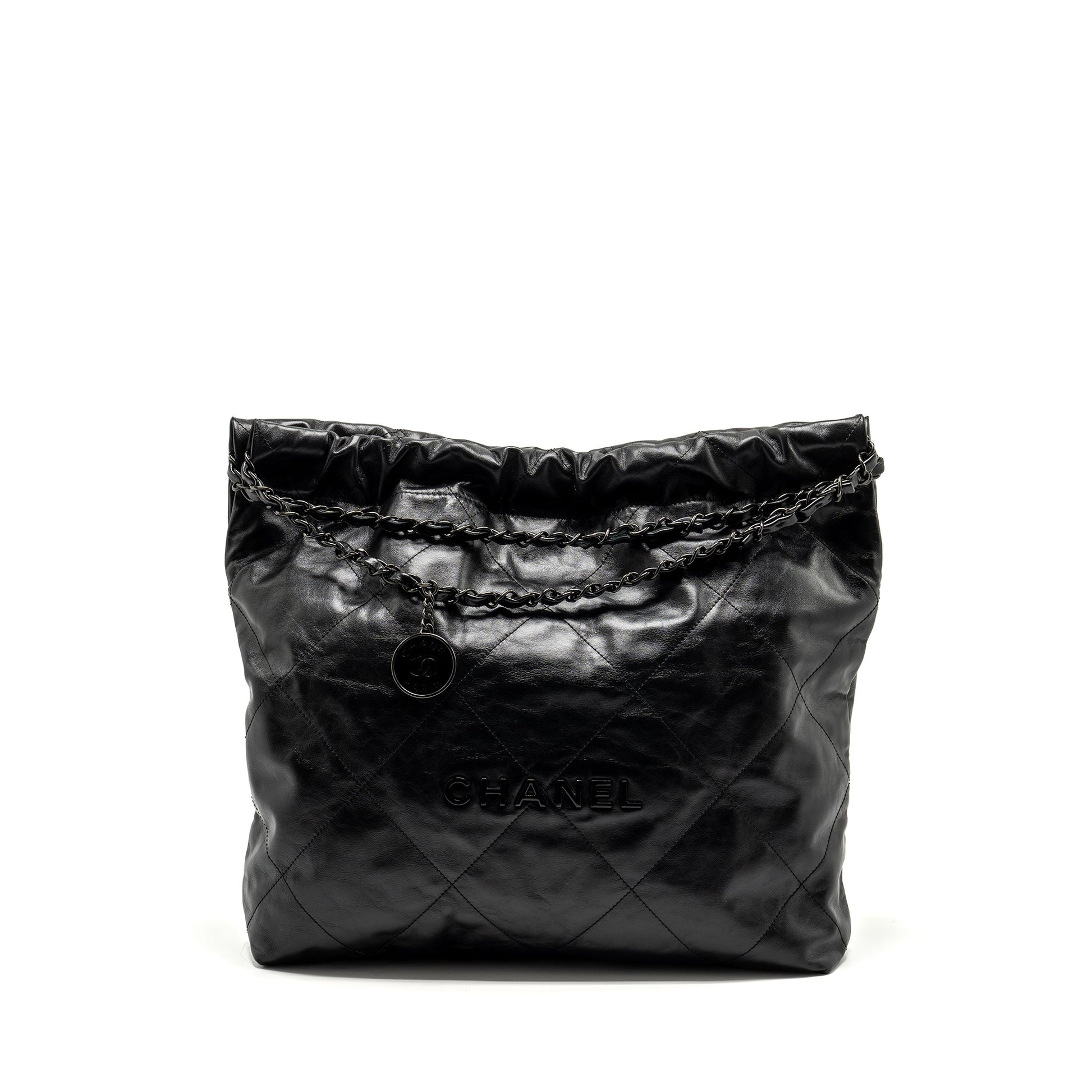 Chanel 22 Calfskin So microchip Black Handbag
