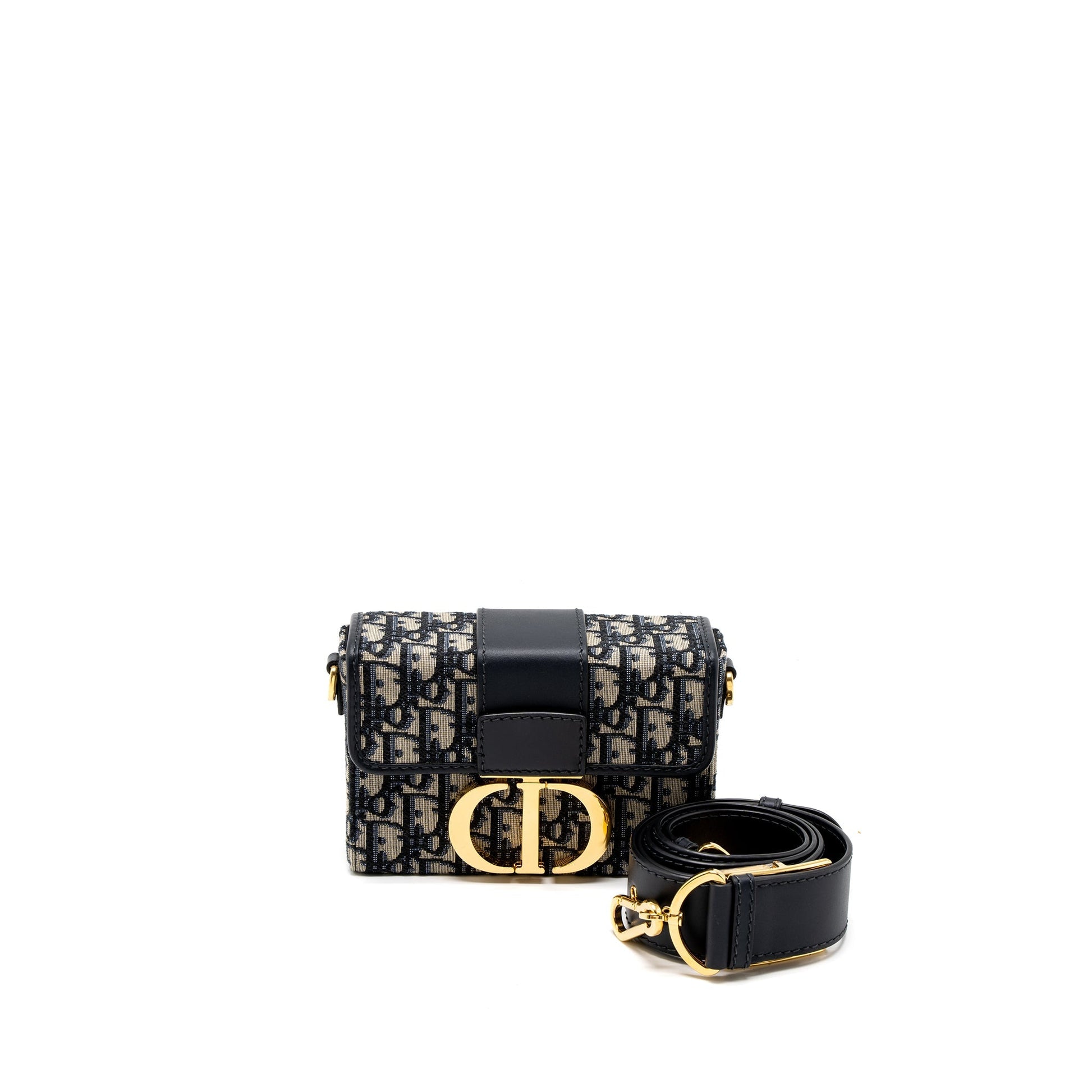 Dior Montaigne Box Purse Oblique Jacquard Handbag Blue Travel Bag Jacquard Handbag