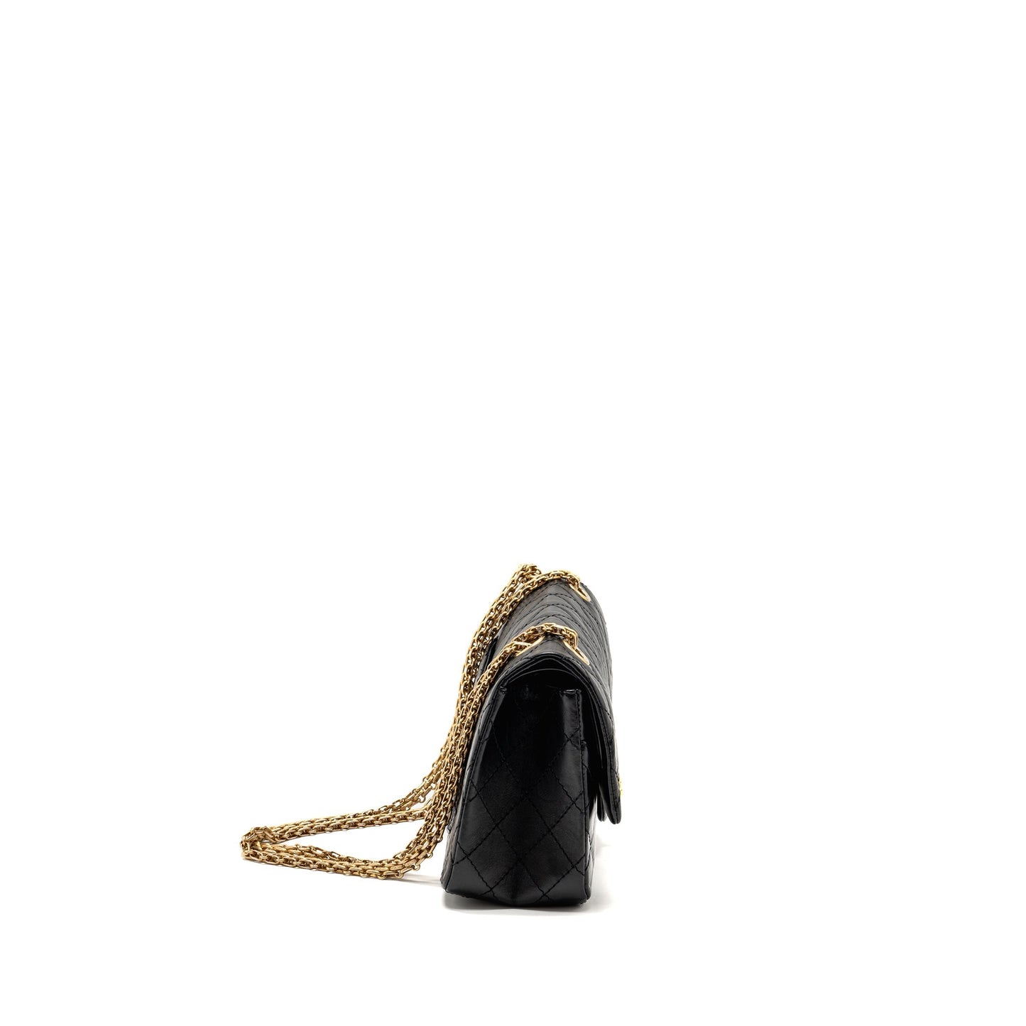 Chanel 2.55 Reissue Double Flap Age Calfskin Black Small Shoulder Bag