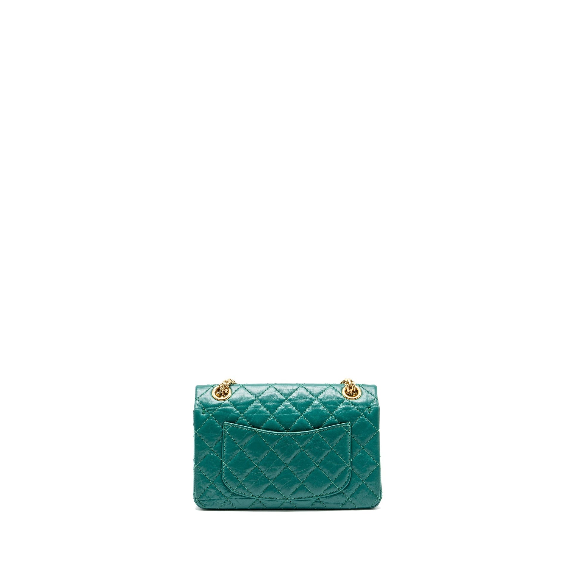 Chanel 2.55 Reissue Flap Calfskin GHW Green Shoulder Bag