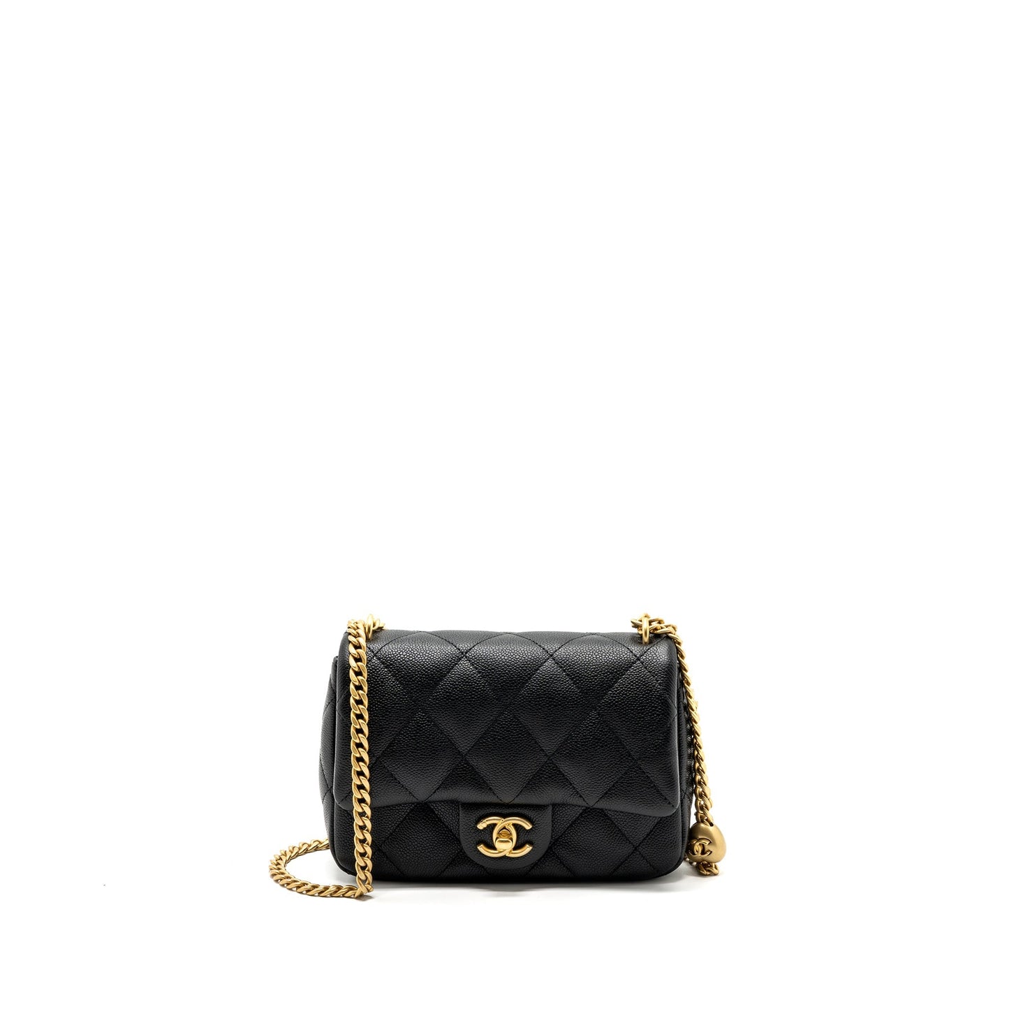 Chanel 23p Coco Love Flap Caviar GHW Black Shoulder Bag 5