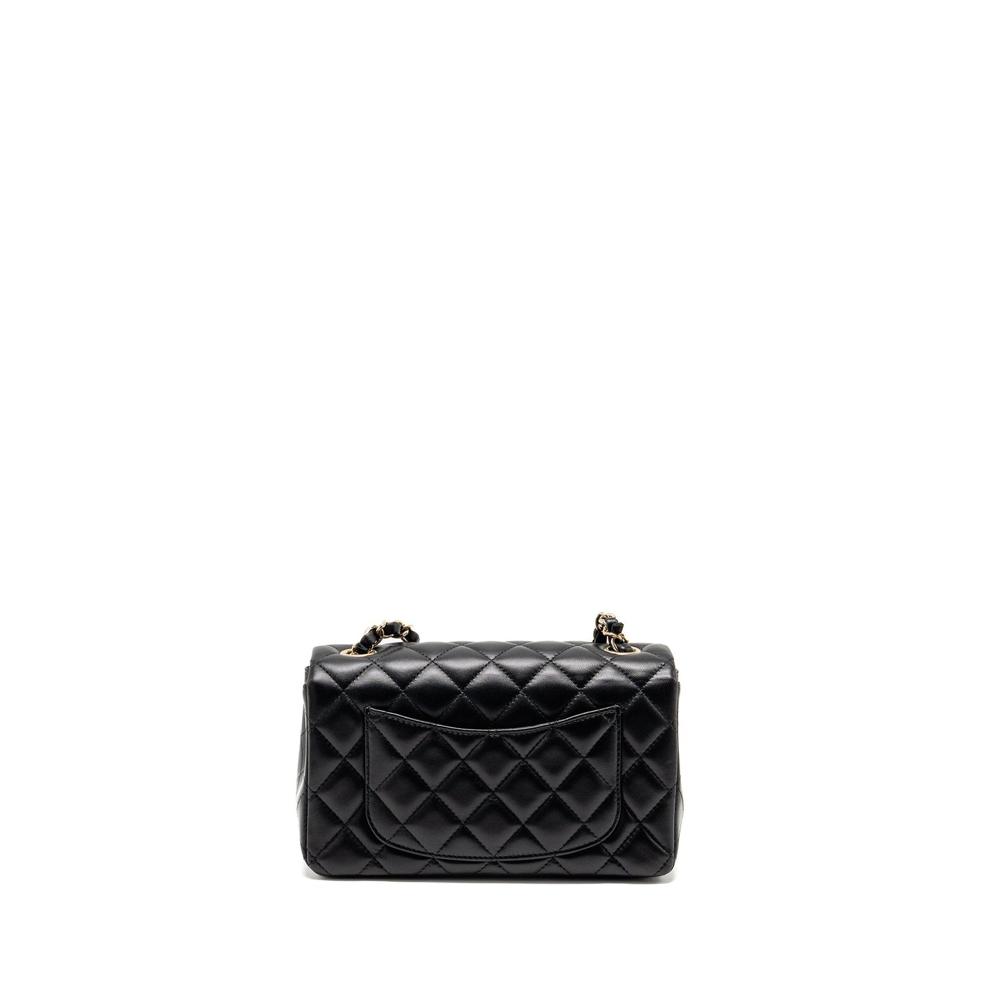 Chanel Rectangular Flap Lambskin LGHW microchip Black Shoulder Bag Lghwmicrochip 2