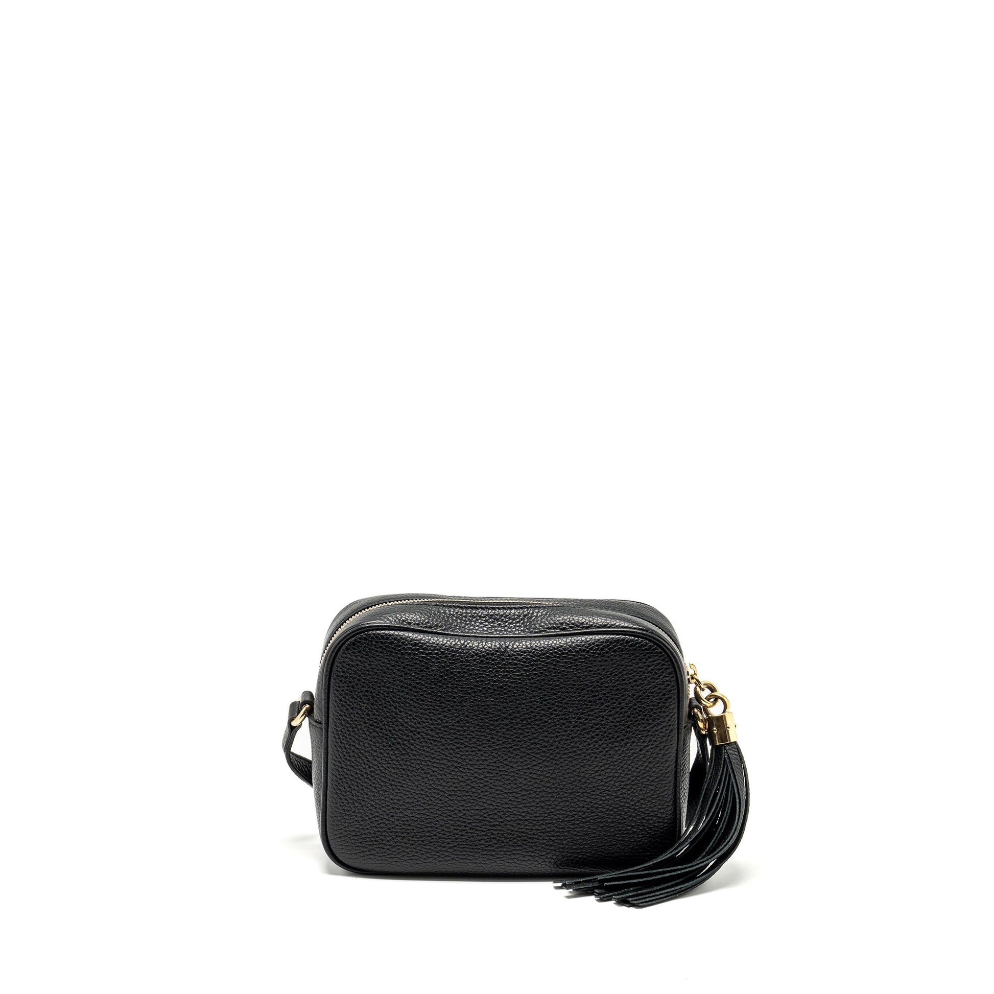 Gucci Disco Soho Camera Bag Grained Calfskin Black Travel Bag