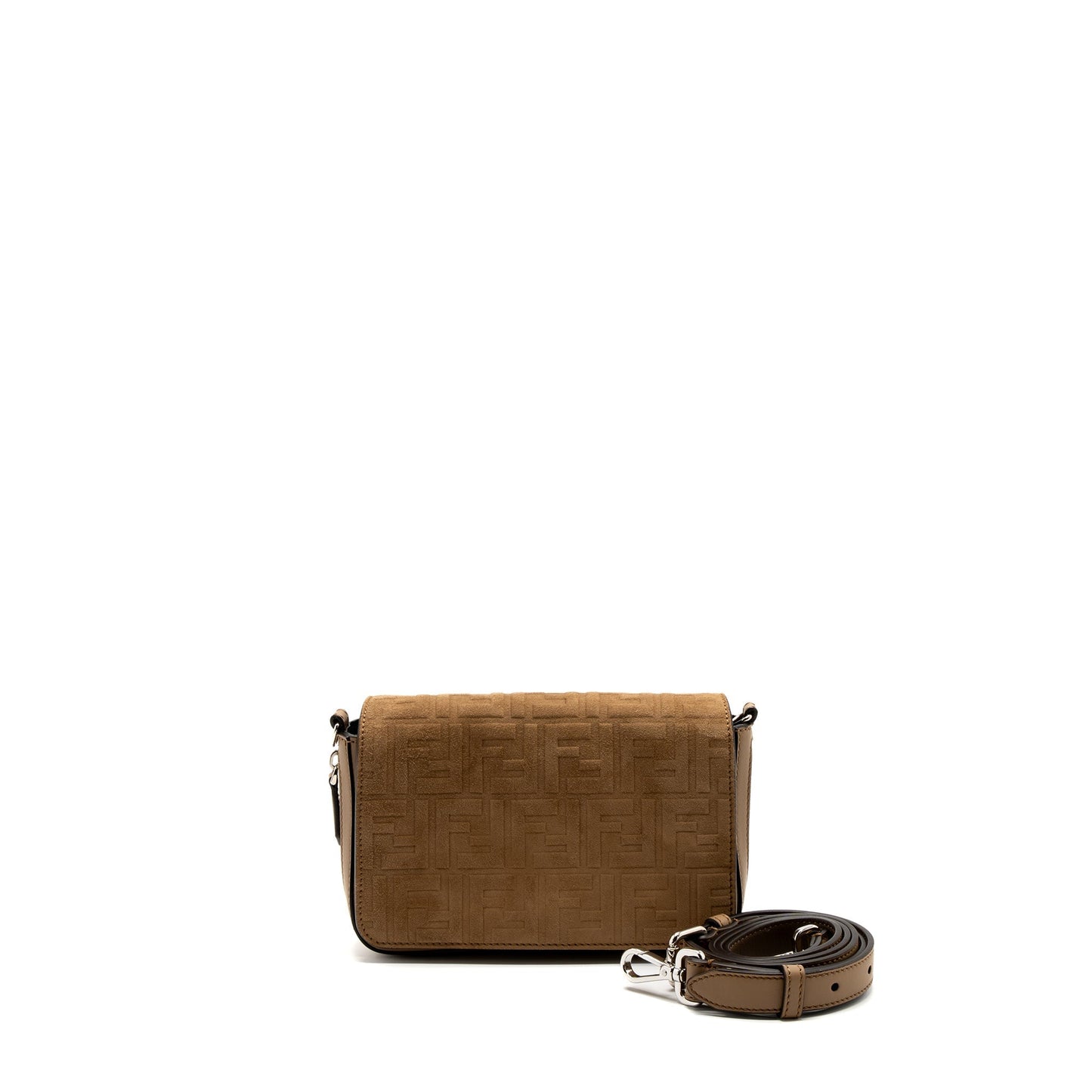 Fendi Grace Expand Purse Calfskin Light Vitello Brown Flap Travel Bag