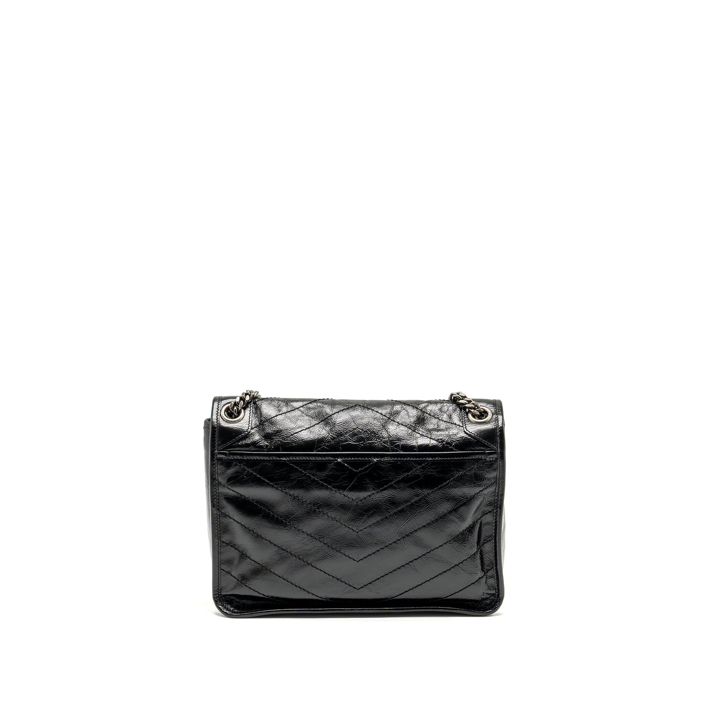 YSL Saint Laurent Niki Calfskin Handbag Black Medium Travel Bag Black Shw 1
