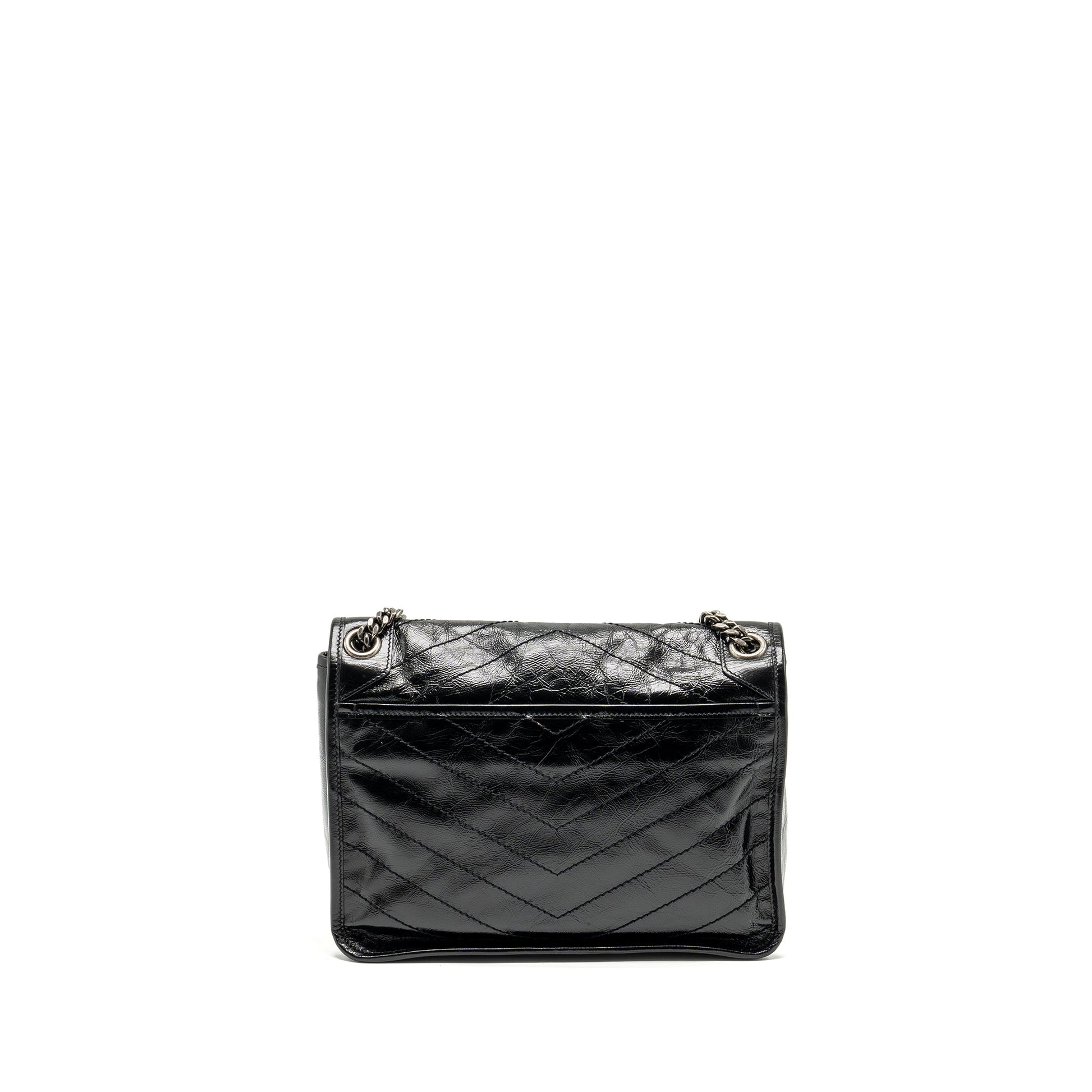 YSL Saint Laurent Niki Calfskin Handbag Black Medium Travel Bag Black Shw 1