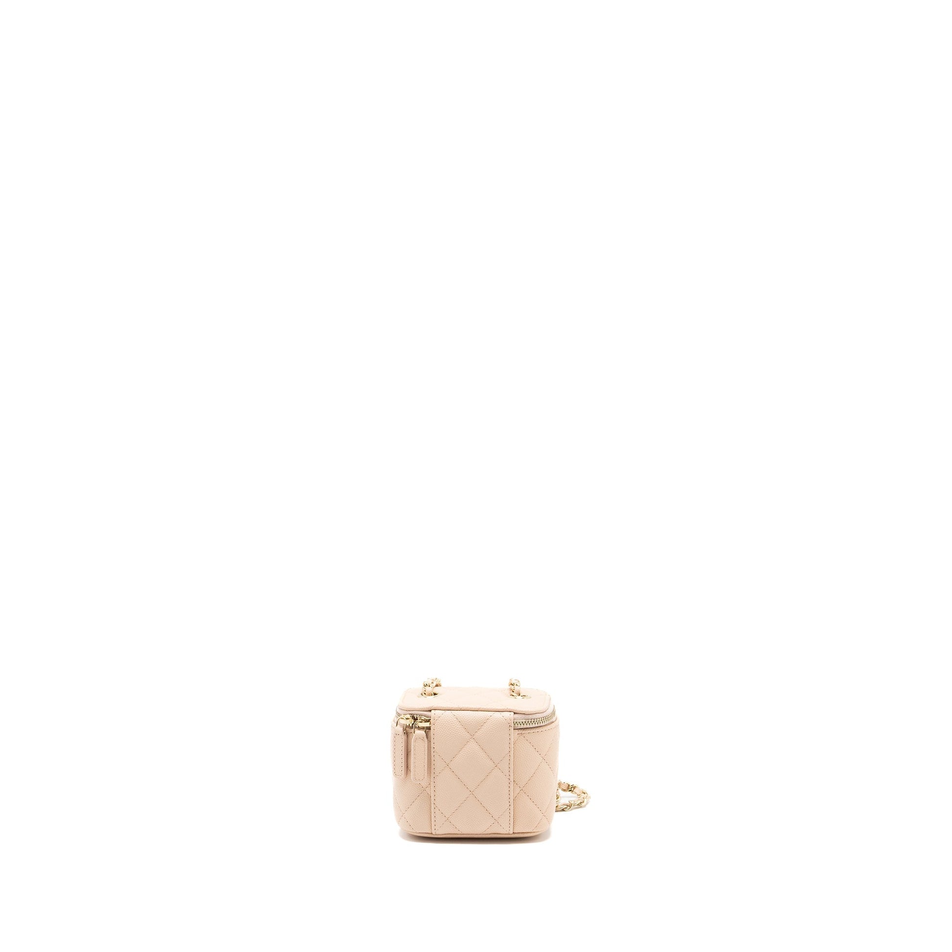 Chanel Vanity Caviar Light LGHW Beige Mini Bag Beige Lghw
