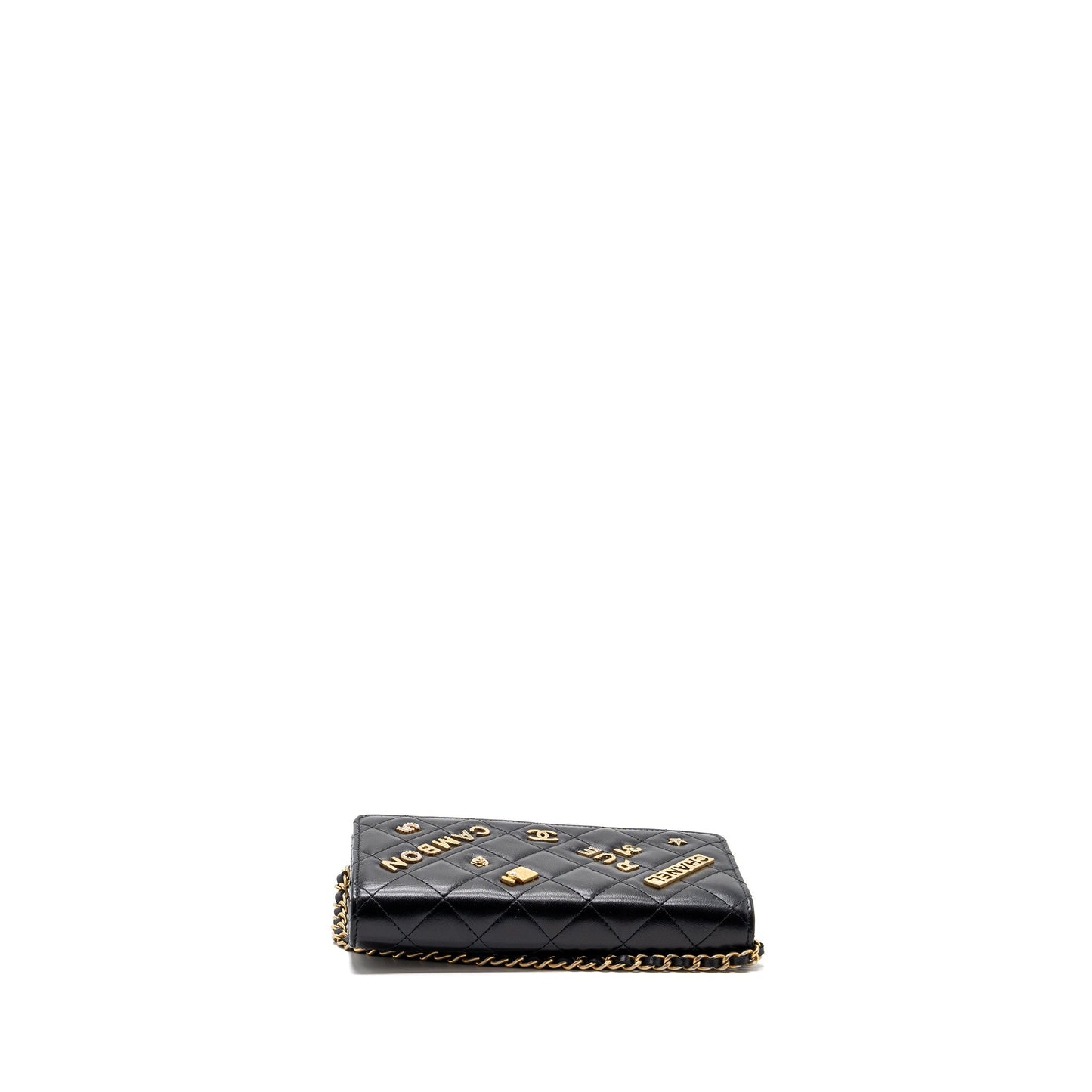 Chanel Classic On Charms Lambskin GHW Black Key Chain
